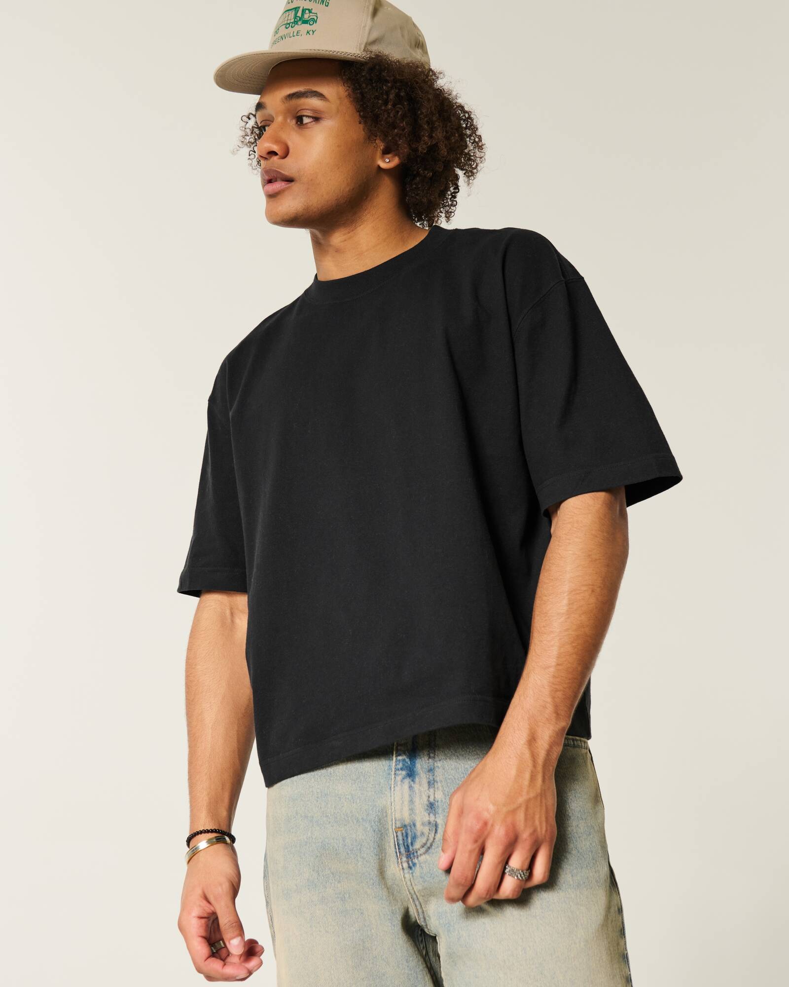 Boxy Heavyweight Crop Crew T-Shirt