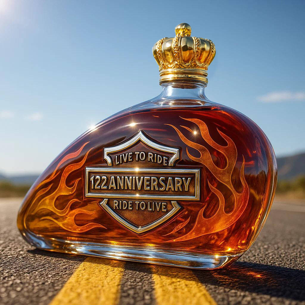 Harley 122 Anniversary Fuel Tank Whiskey Bottle