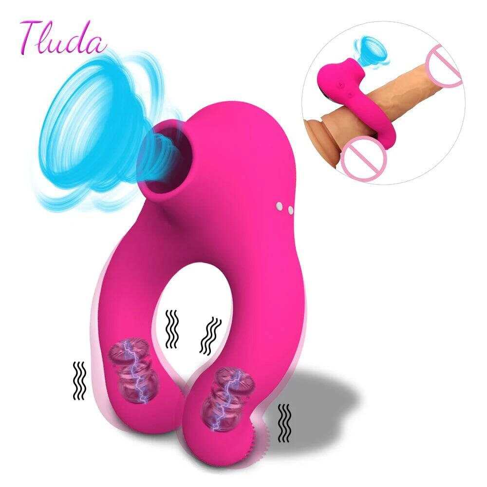 TLUDA Vibrator Cock Rings Sucking Penis Ring