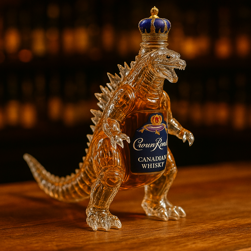 Godzilla Whiskey Bottle