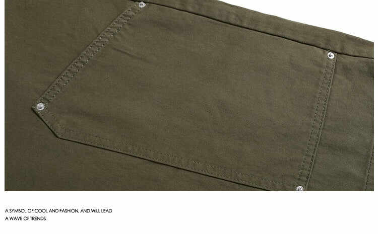 Workwear Rivet Cropped Pants Casual Wide-leg Shorts
