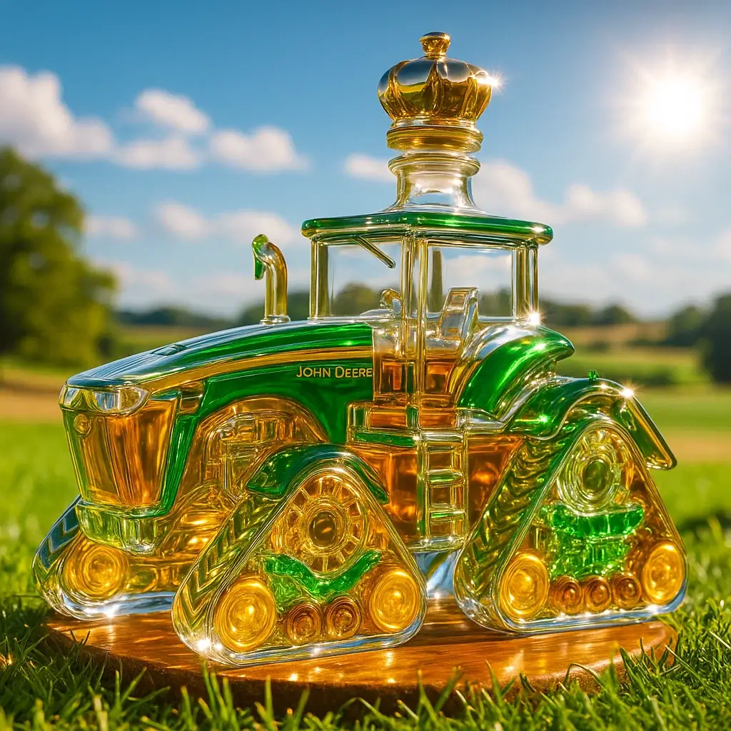 John Deere Track Tractor Whisky Bottle