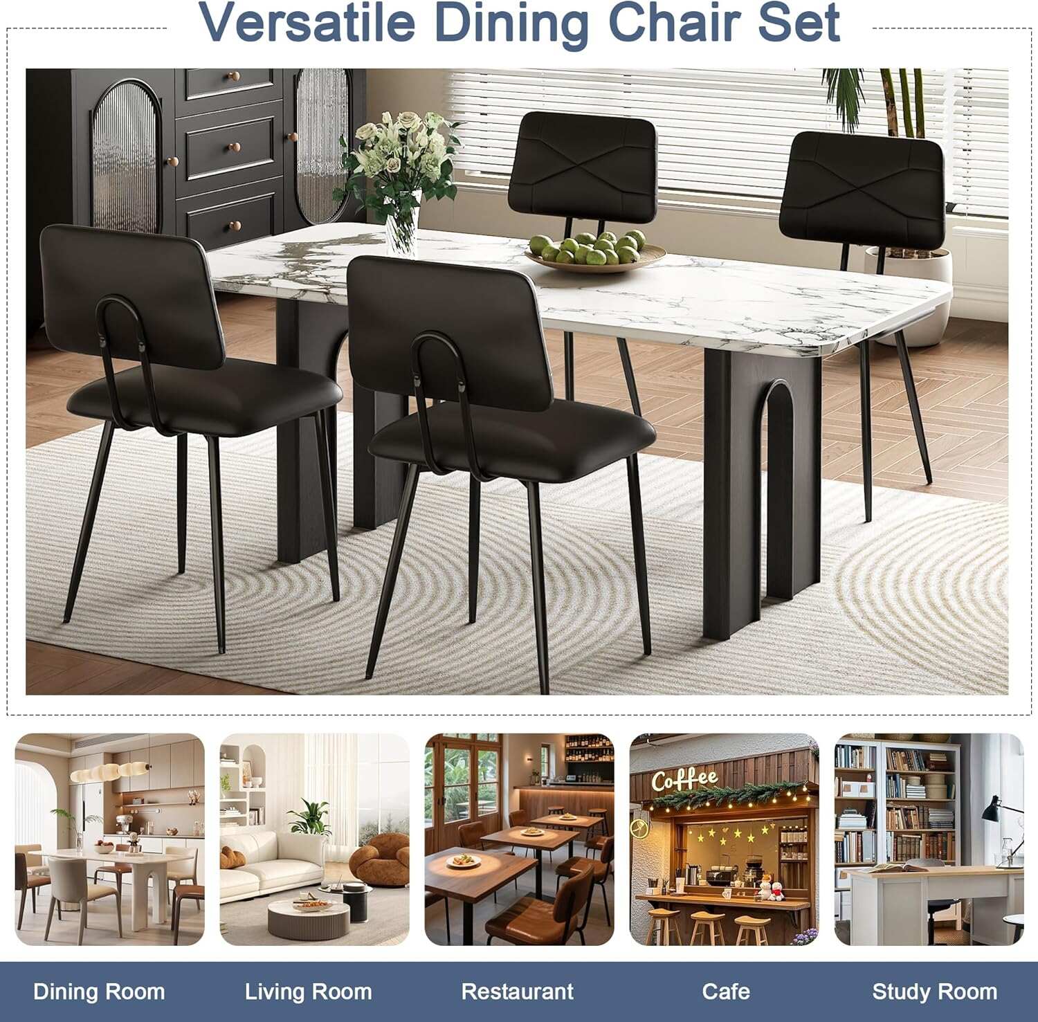VECELO Dining Chairs Set of 2