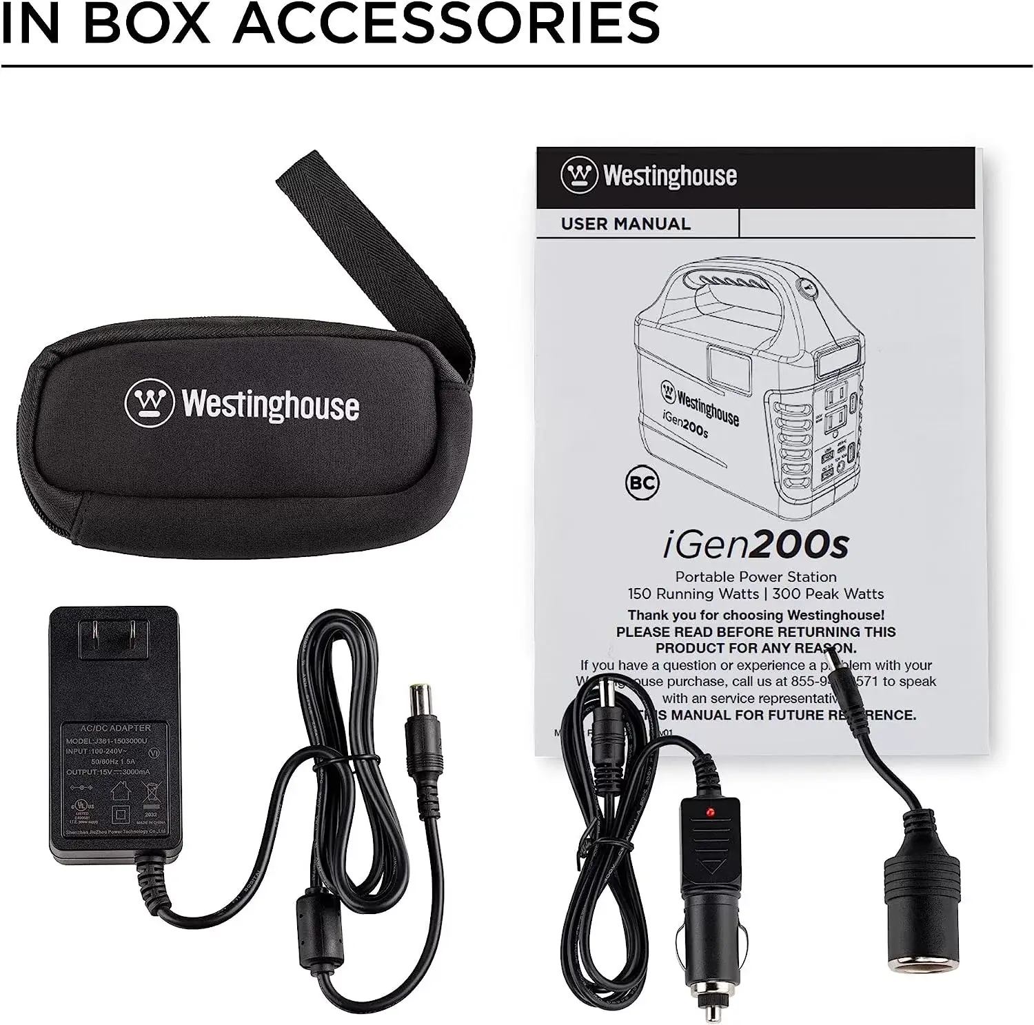 Westinghouse 155Wh 150 Peak Watt Portable Power Station and Solar Generator, Pure Sine Wave AC Outlet, Backup Lithium Battery for Camping, Home, Travel, Indoor/Outdoor Use (Solar Panel Not Included)