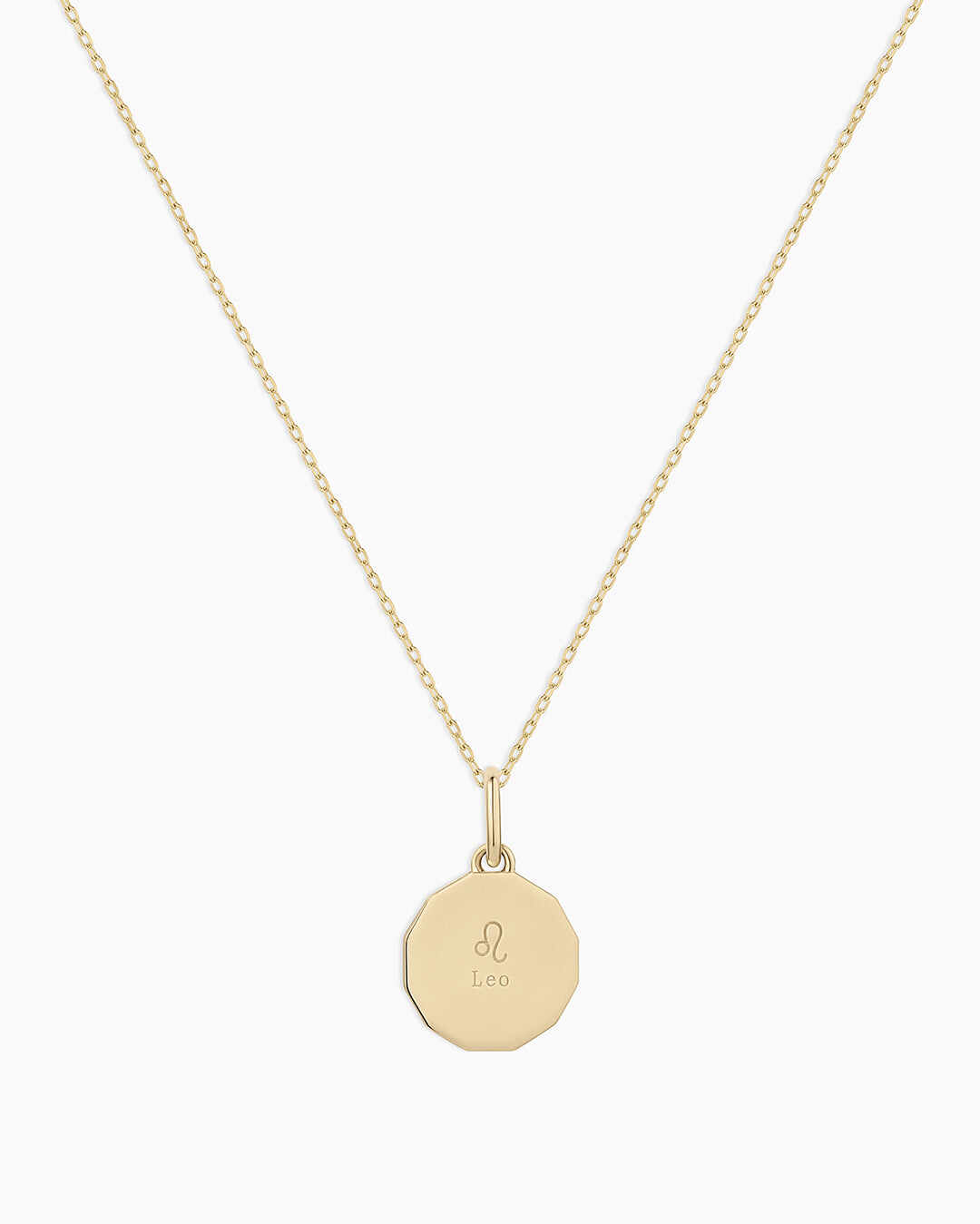 Diamond Zodiac Coin Charm Necklace