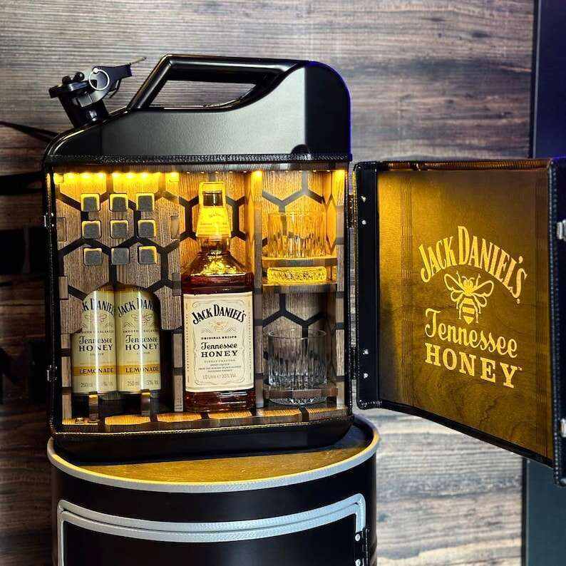 20 L Personalized Christmas Gift , Jerry Can Mini Bar, Custom Original Gift For a Man, Fuel Bar, Travel Canister Mini Bar, Custom fuel bar