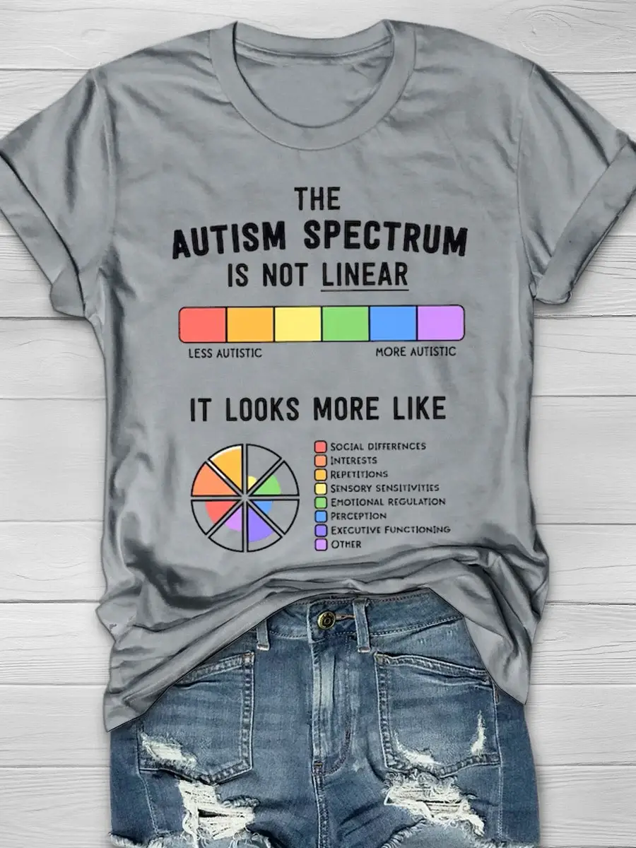 The Autism Spectrum Is Not Linear Art Print T-shirt