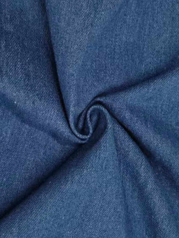 Loose Wide Leg Pleated Pockets Solid Color Jean Pants Bottoms Trousers
