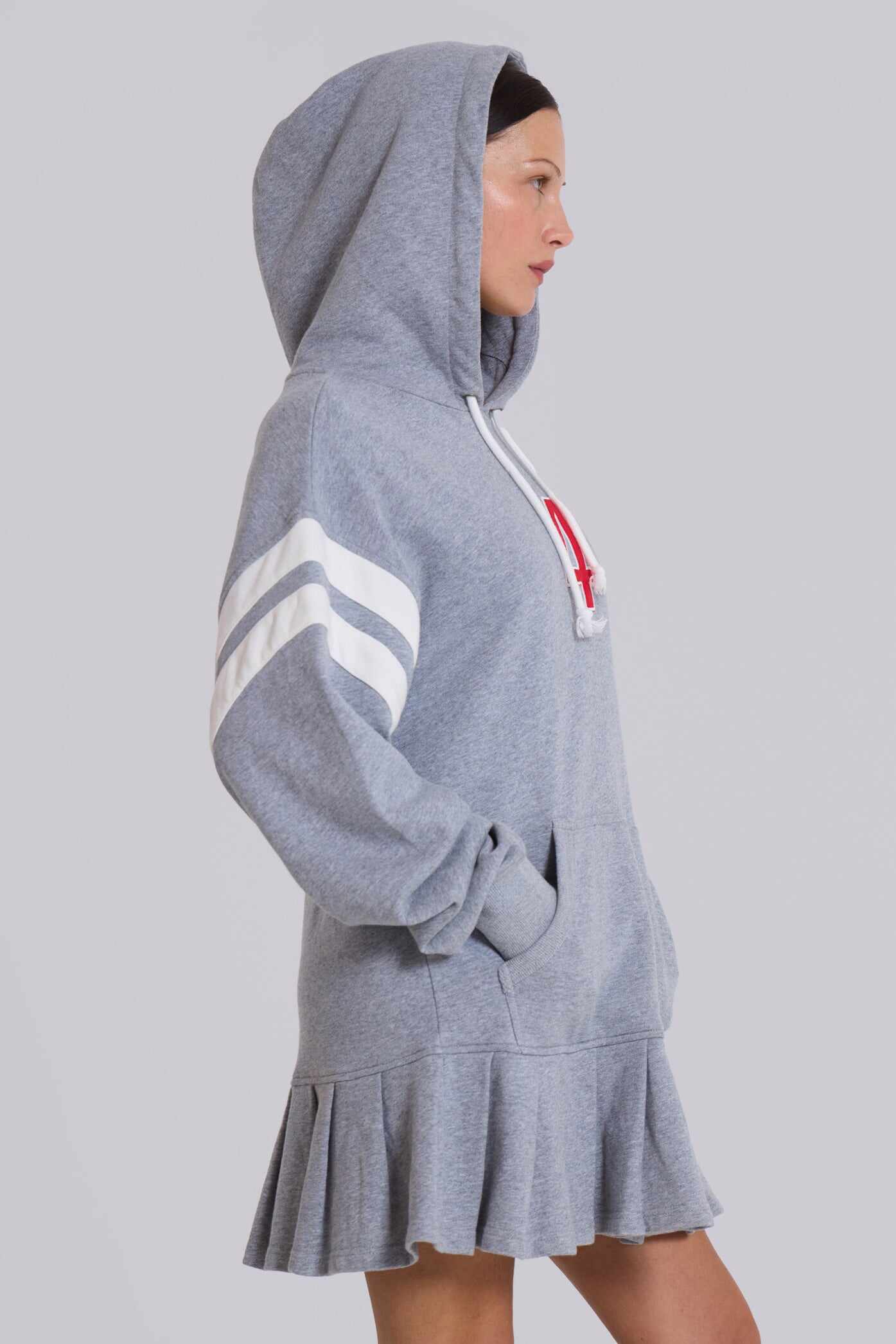 4 or Nothing Sweater Dress in Grey Marl