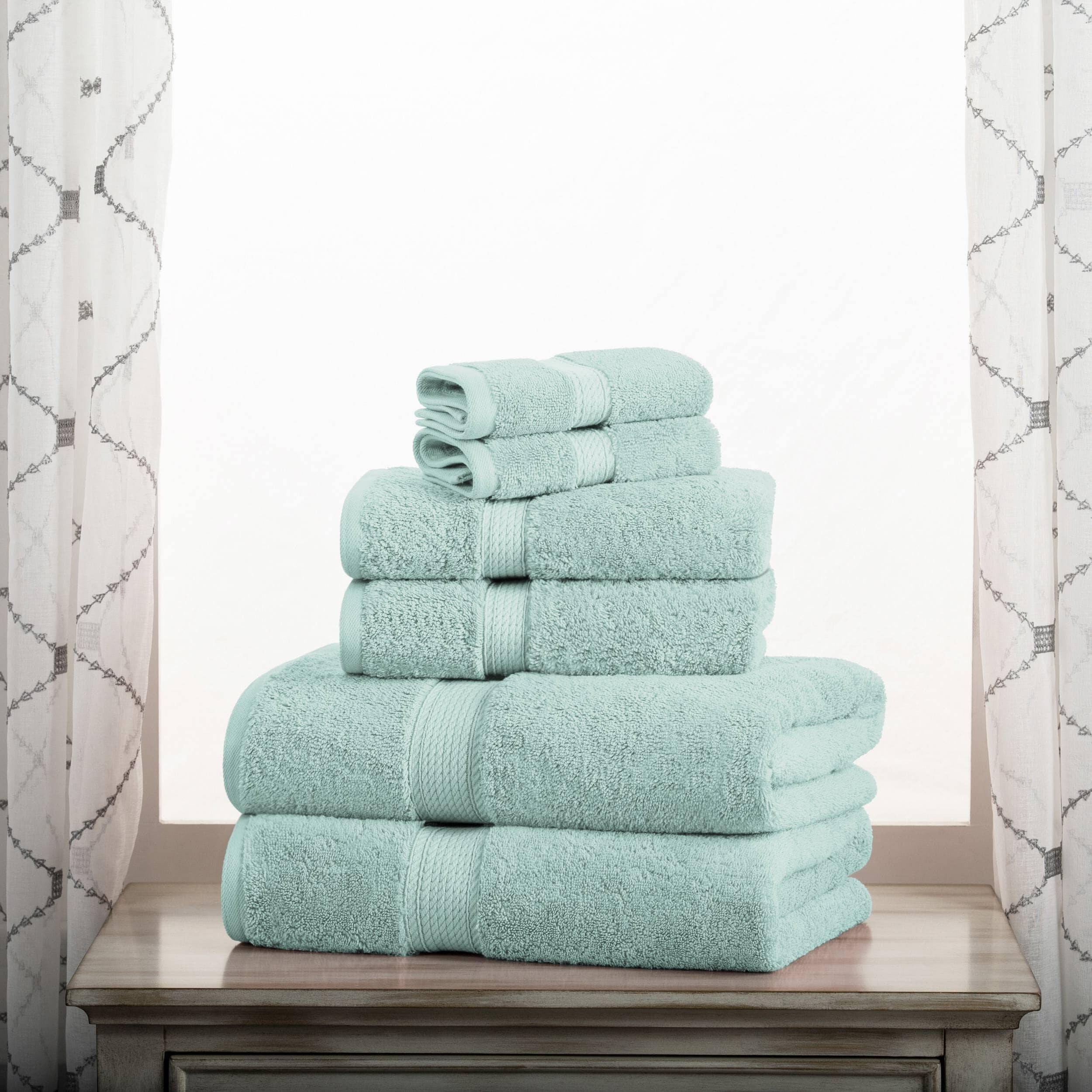 Superior Egyptian Cotton Pile Heavyweight 6-Piece Towel Set