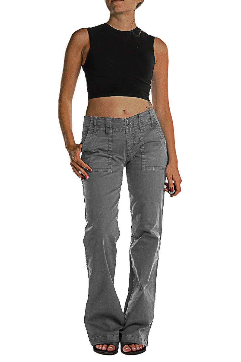 🔥Double Button Mid Waist Straight Leg Pants