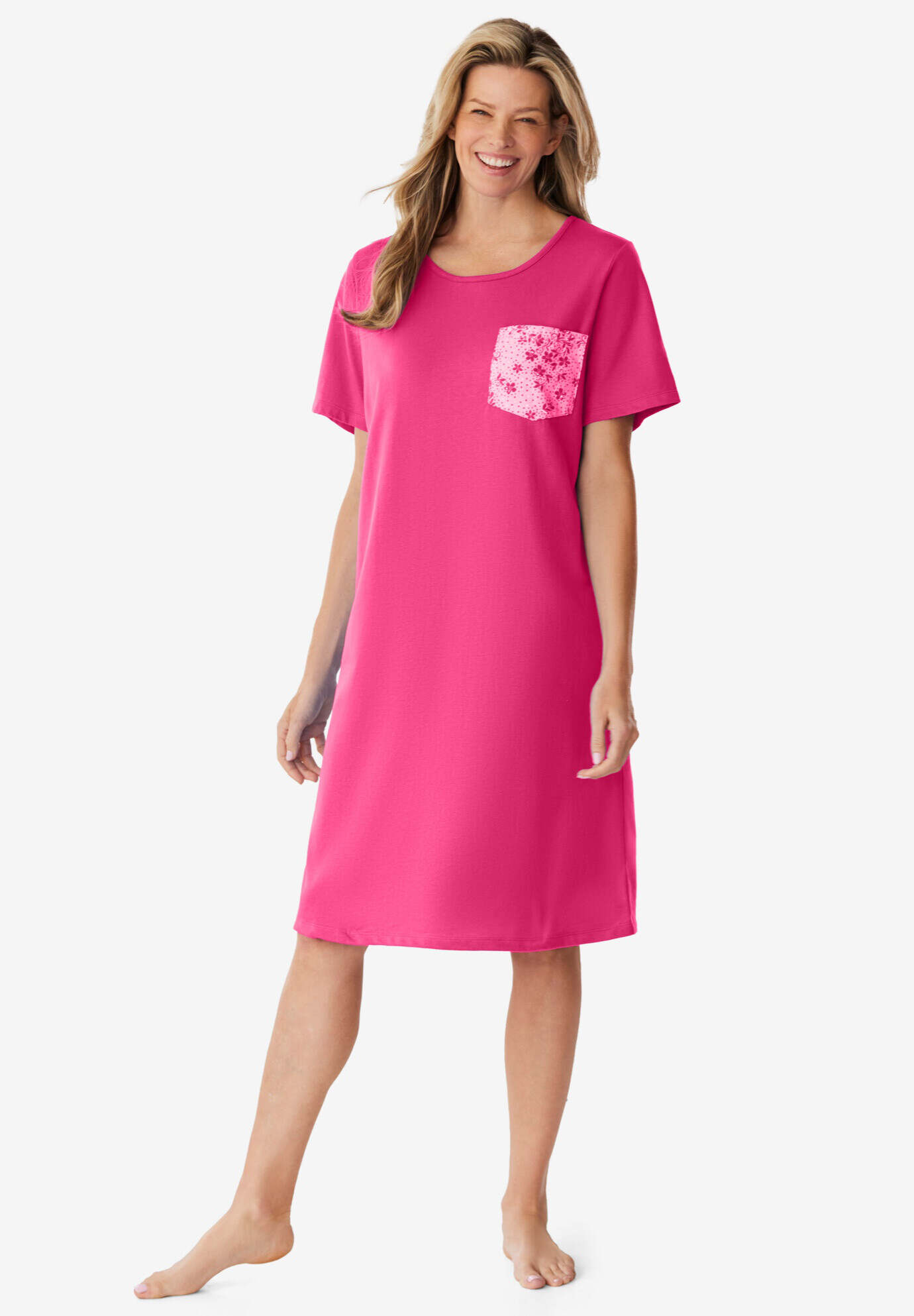 Printed Sleepshirt with Pocket