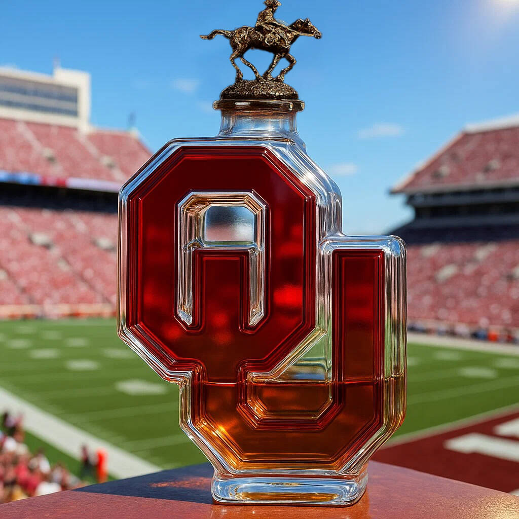 Oklahoma Sooners Whisky Bottle