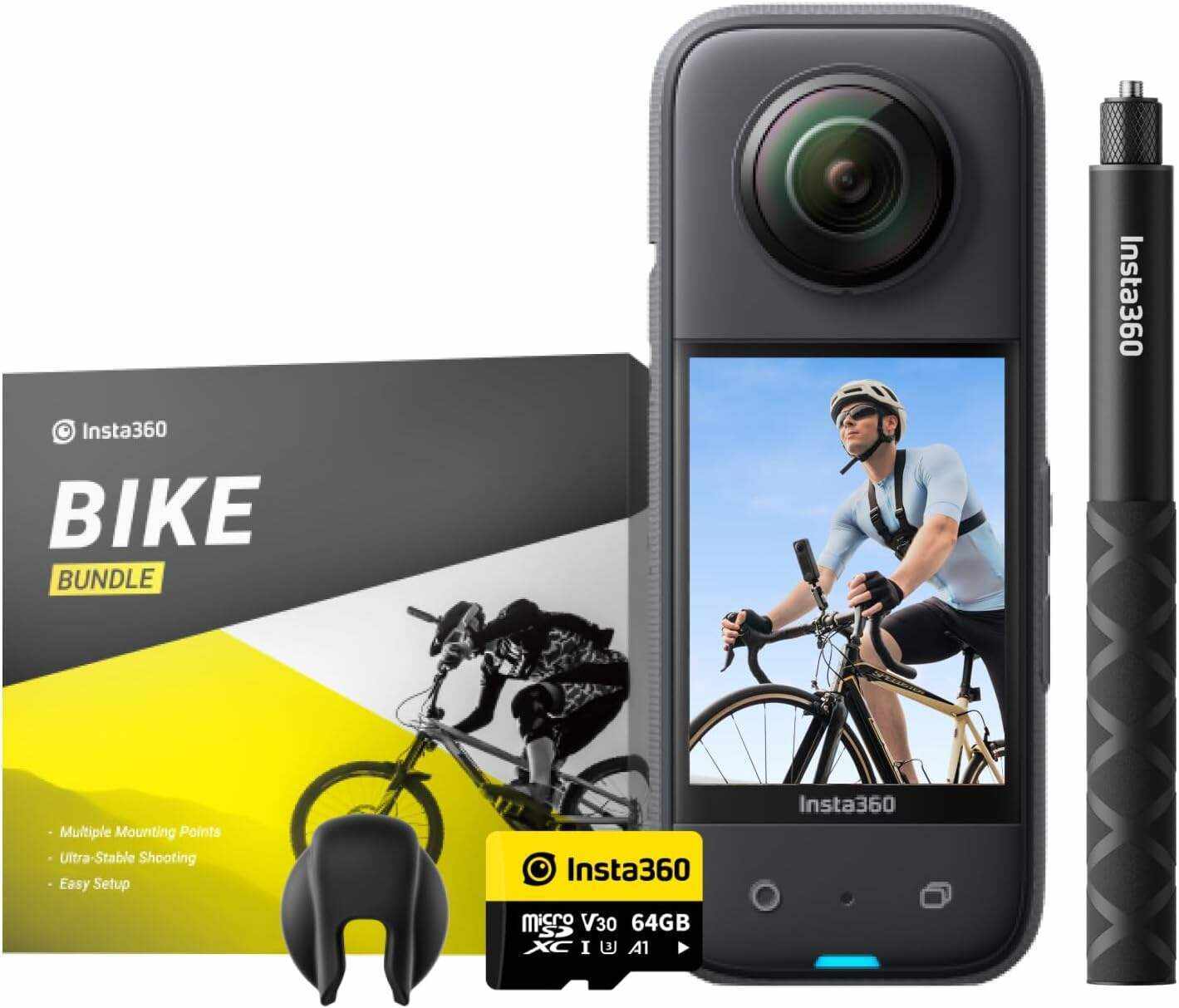Insta360 X3 Motorcycle Kit- Waterproof 360 Action Camera with 1/2