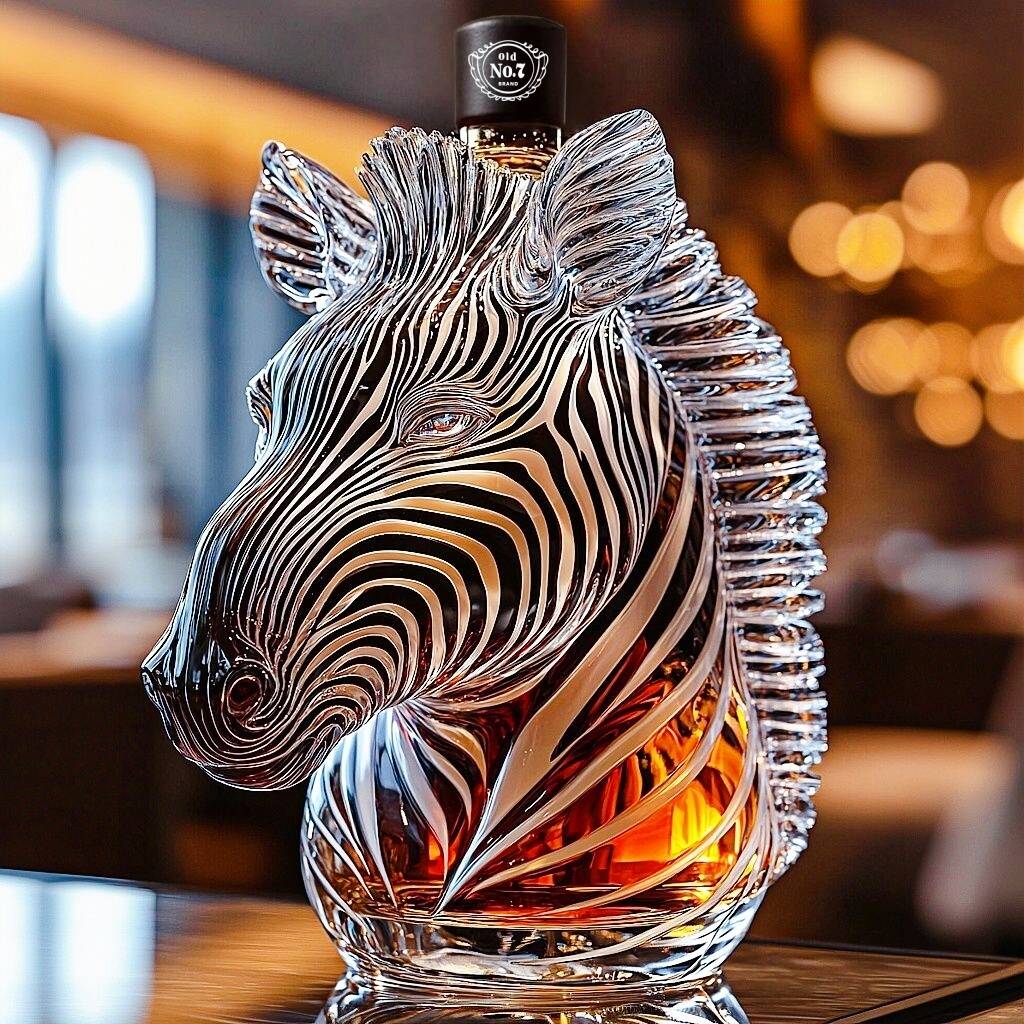 Zebra Whisky Bottle