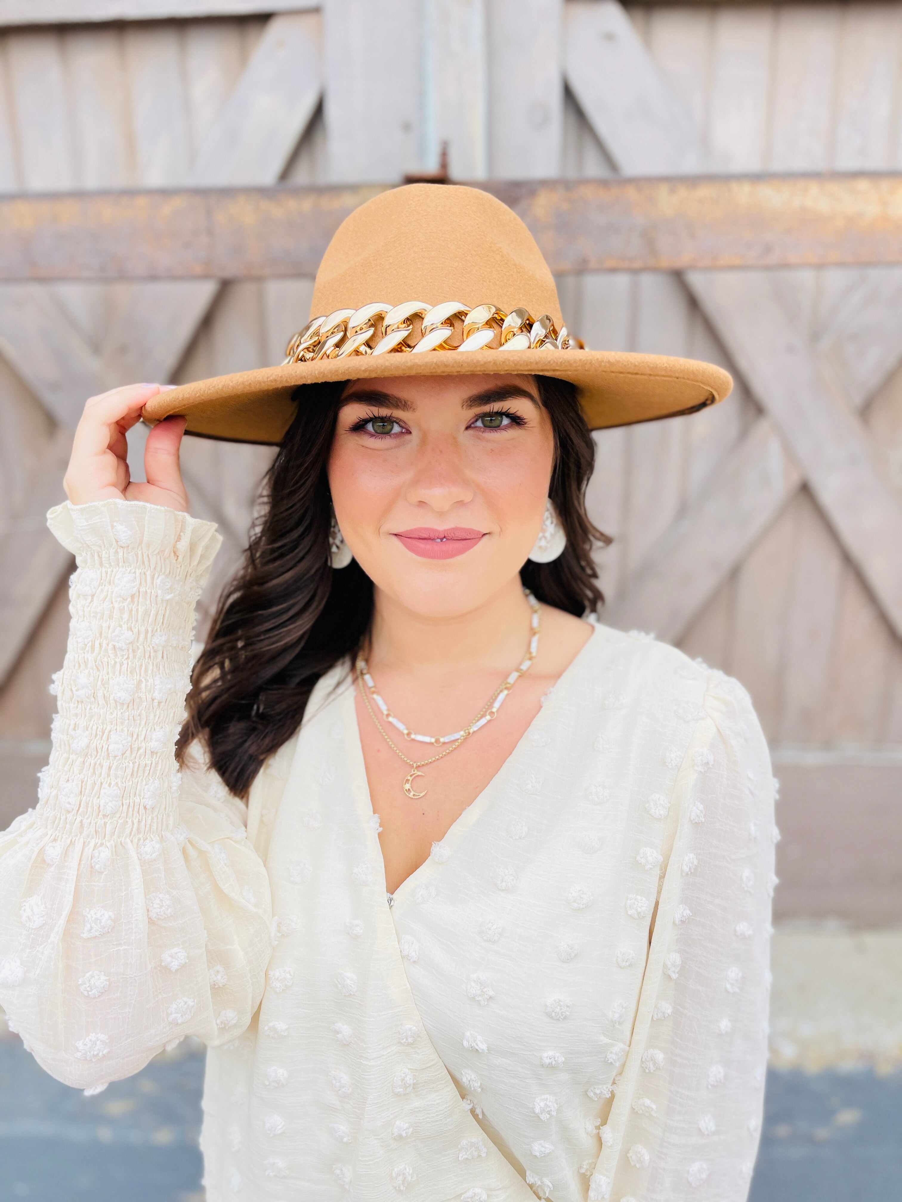 Bulky Chain Link Fedora Hat-Multiple Colors!