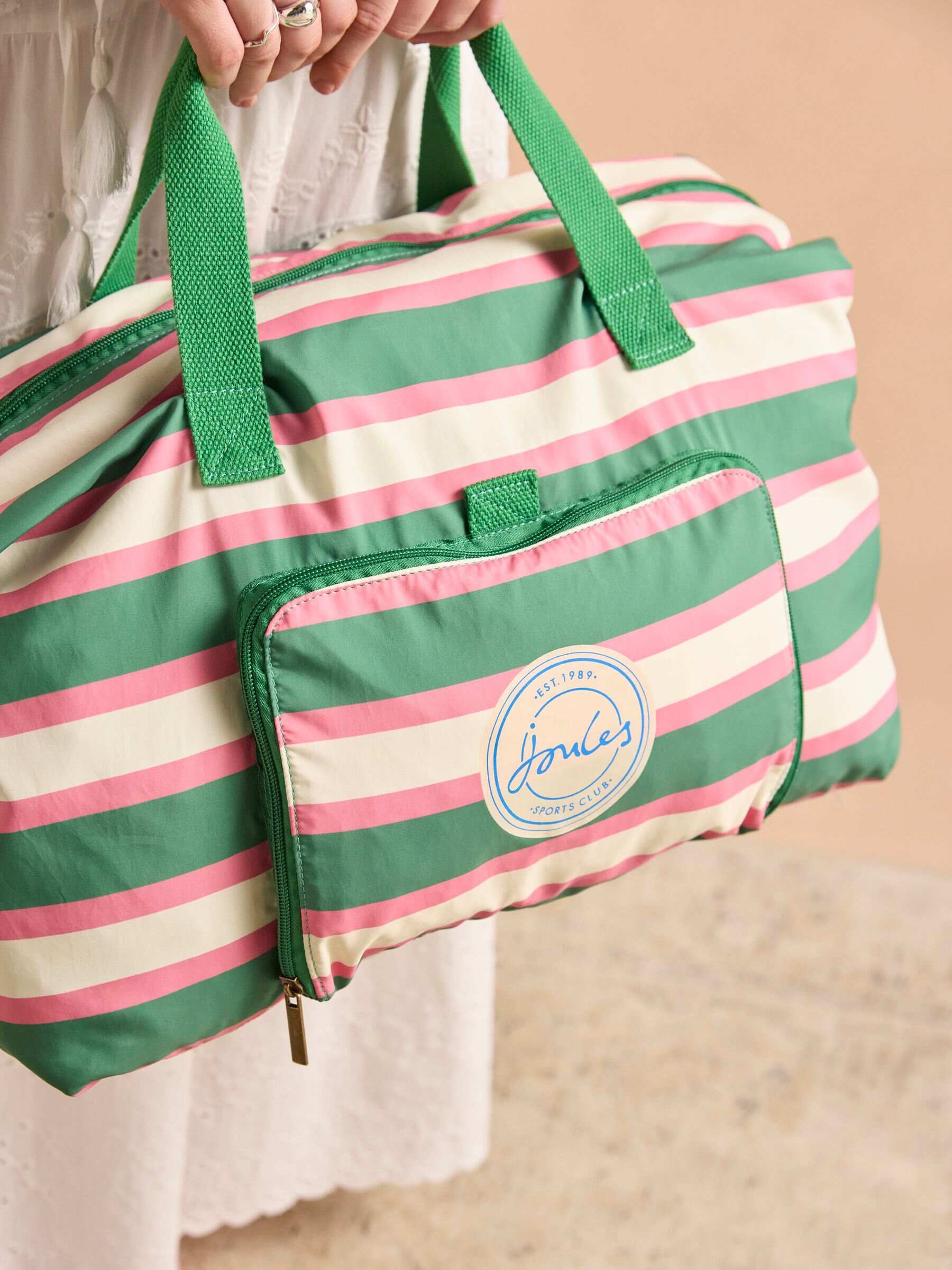 Green Resort Stripe Packaway - Duffle