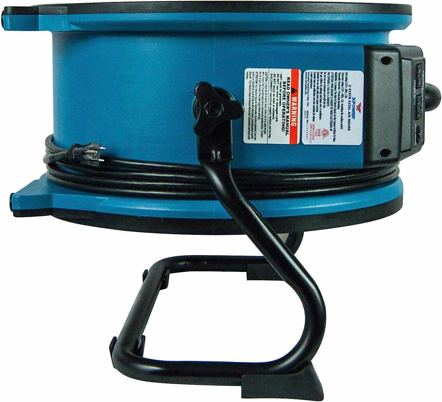 XPOWER X-47ATR 1/3 HP Sealed Motor Axial Air Mover Fan - with Variable Speed Control, 3 Hour Timer - Blue (6 Fans)