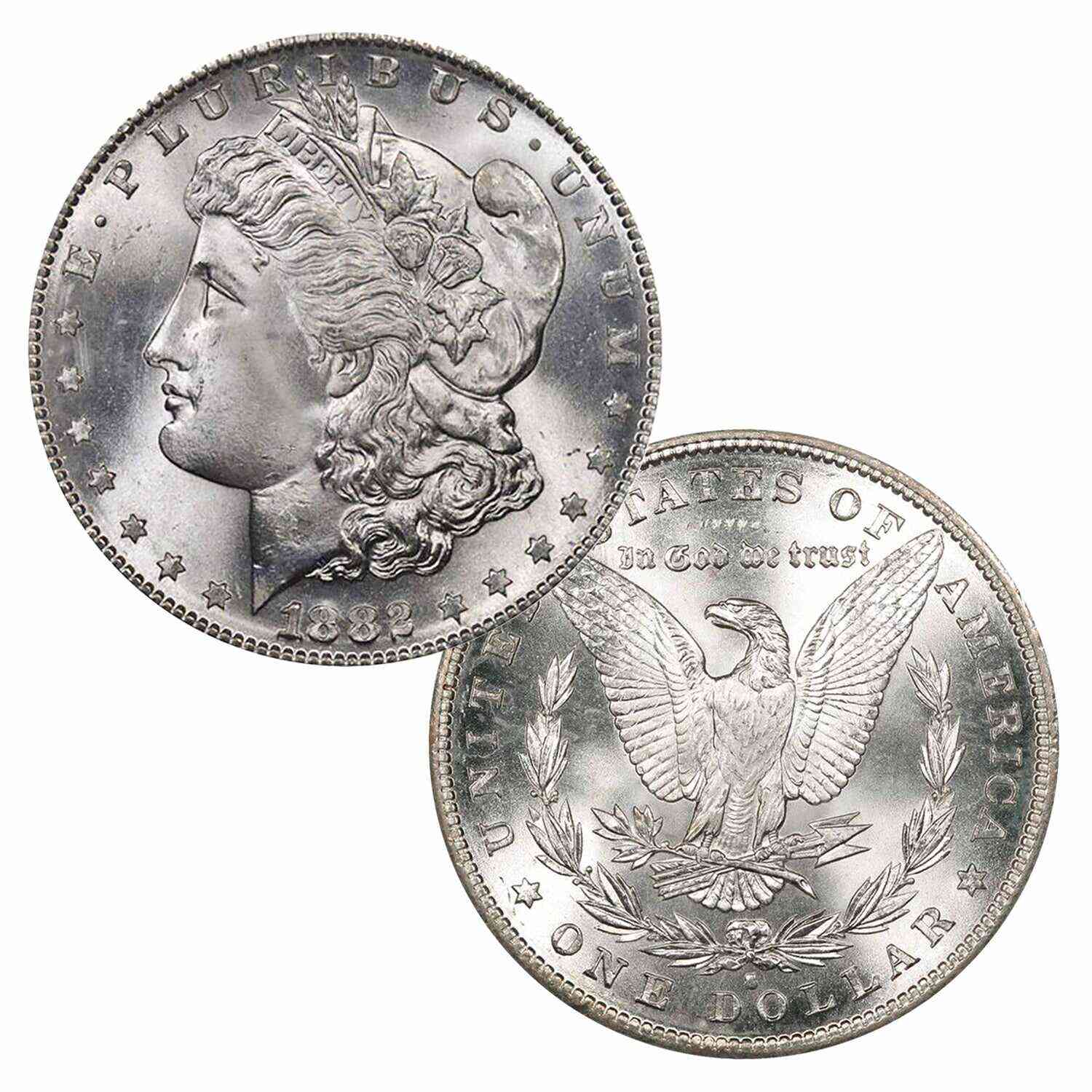 1882 S Morgan Commemorative Silver Dollar Brilliant Uncirculated (BU)