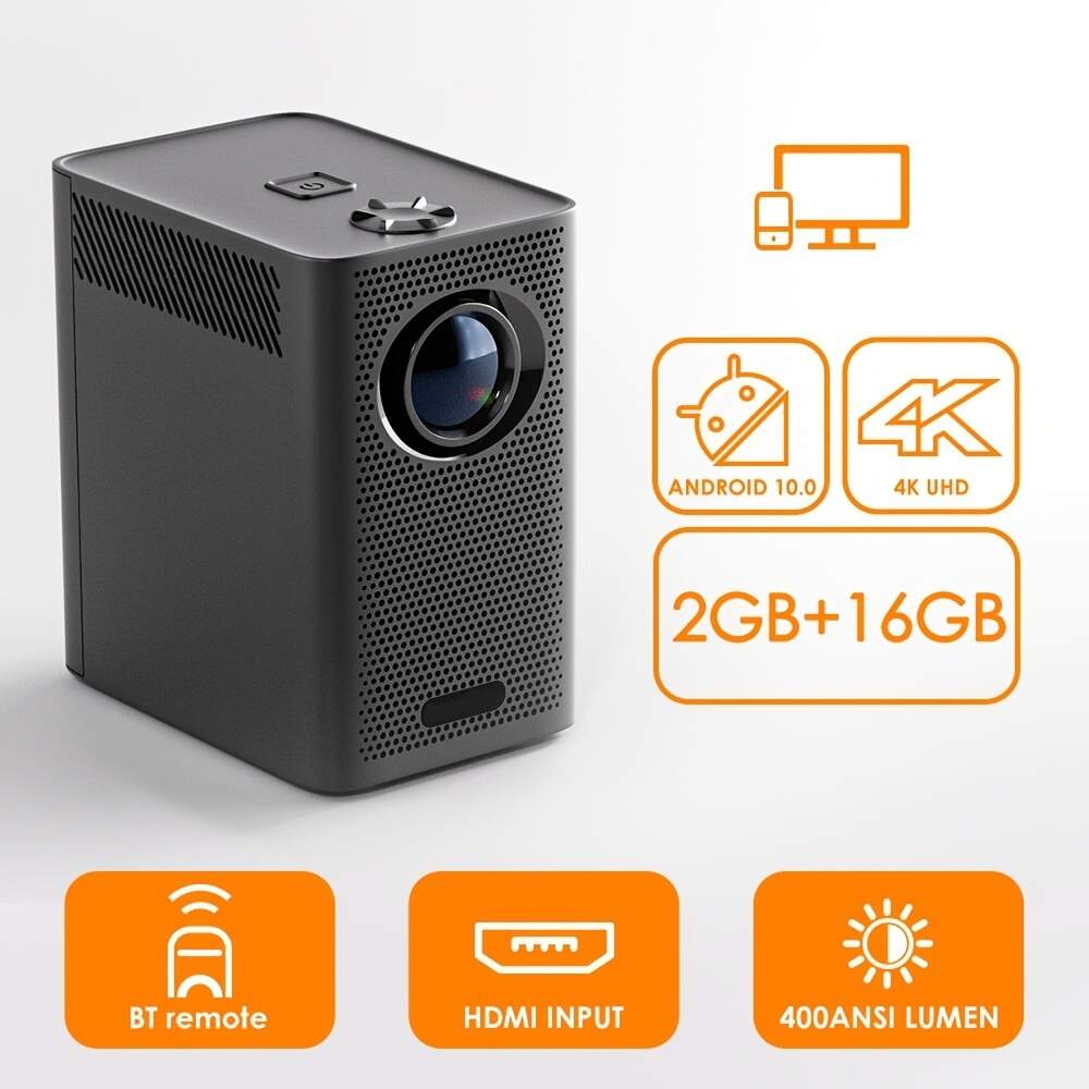 1pc Mini & Smart Portable Movie Projector With WiFi, Compatible With IOS/Android/HDMI/USB