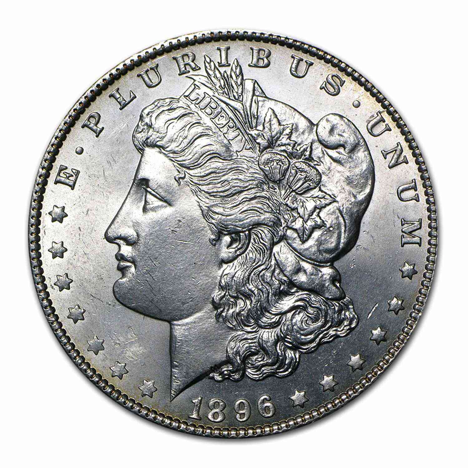 1896 P Morgan Commemorative Silver Dollar Brilliant Uncirculated (BU)