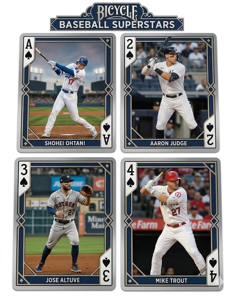 MLB Baseball Superstar Bicycle Limited Edition Playing Cards