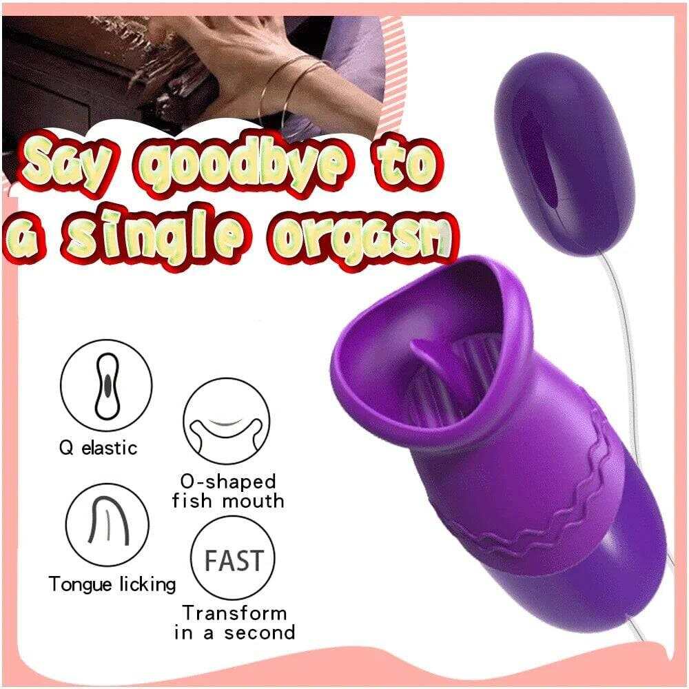 PASSION PULSE Tongue Licking Egg Vibrator: G-Spot & Clitoris Stimulator