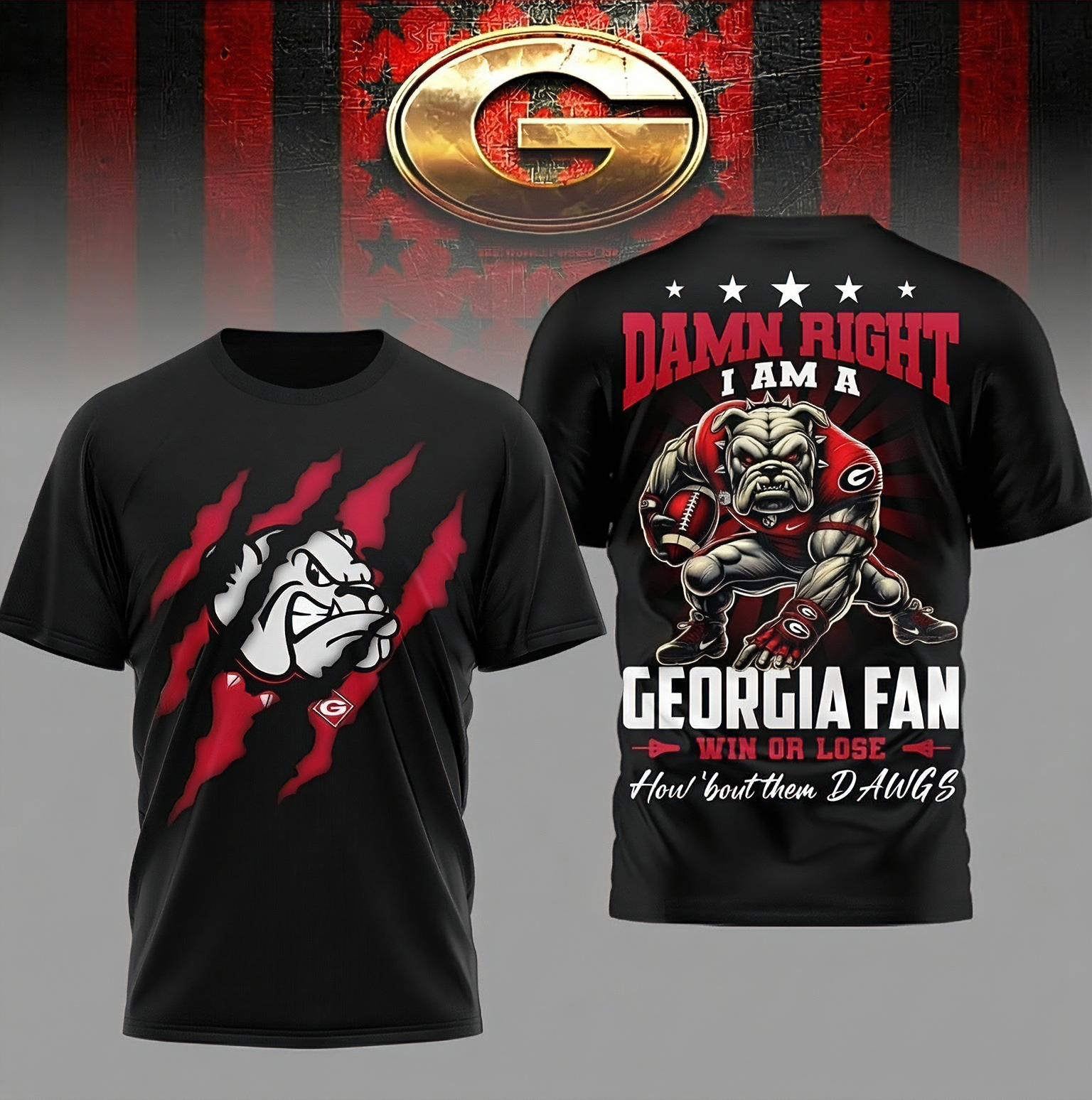 Georgia Bulldogs | Premium NCAA Go Dawgs 3D Shirt NY