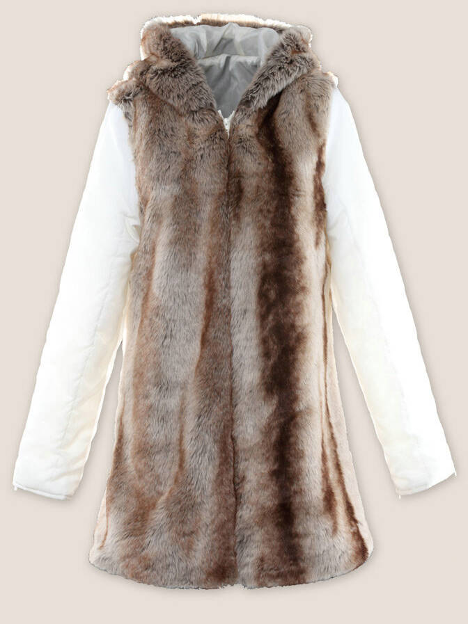Casual Warm Plush Detachable Hooded Coat