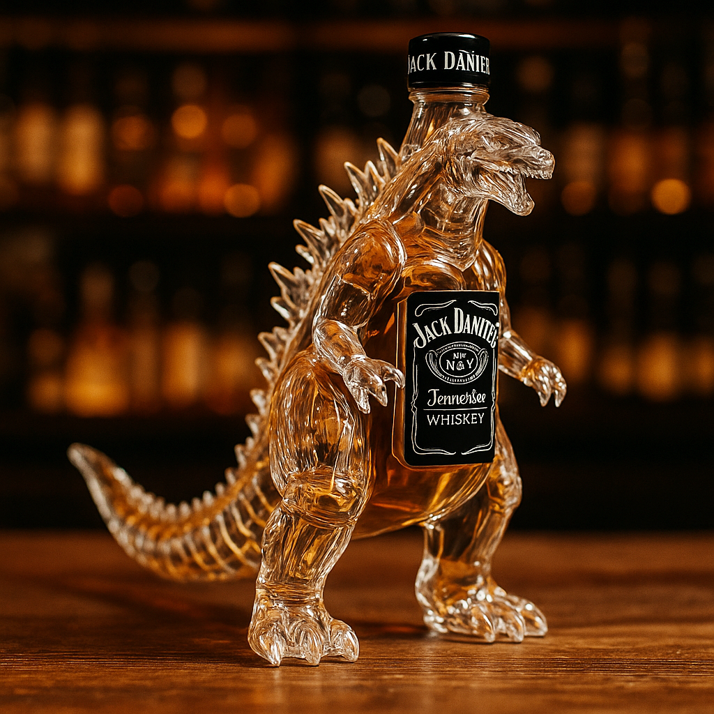 Godzilla Whiskey Bottle