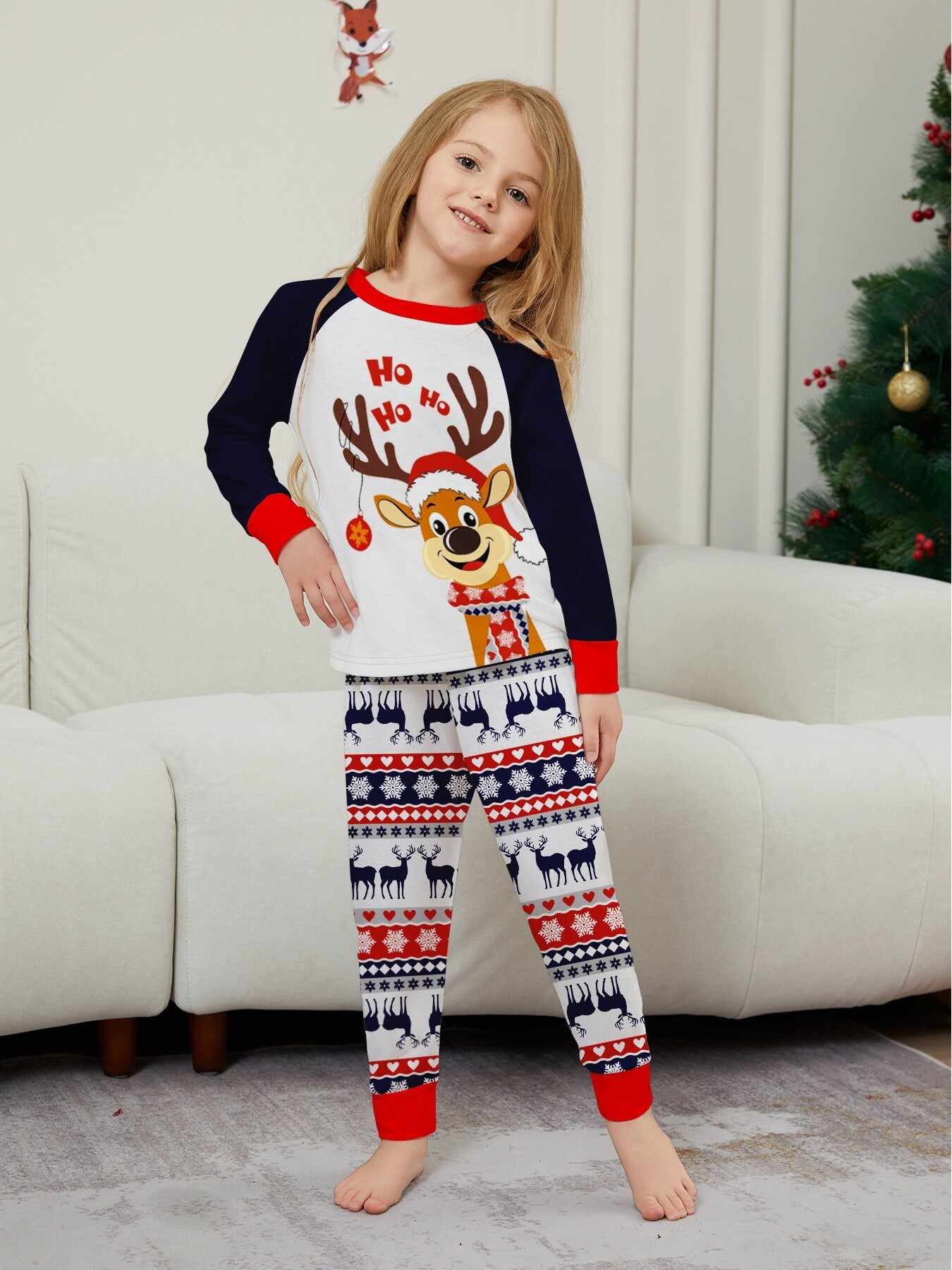 Family Christmas Pajama Matching Set with Moose Monogramming