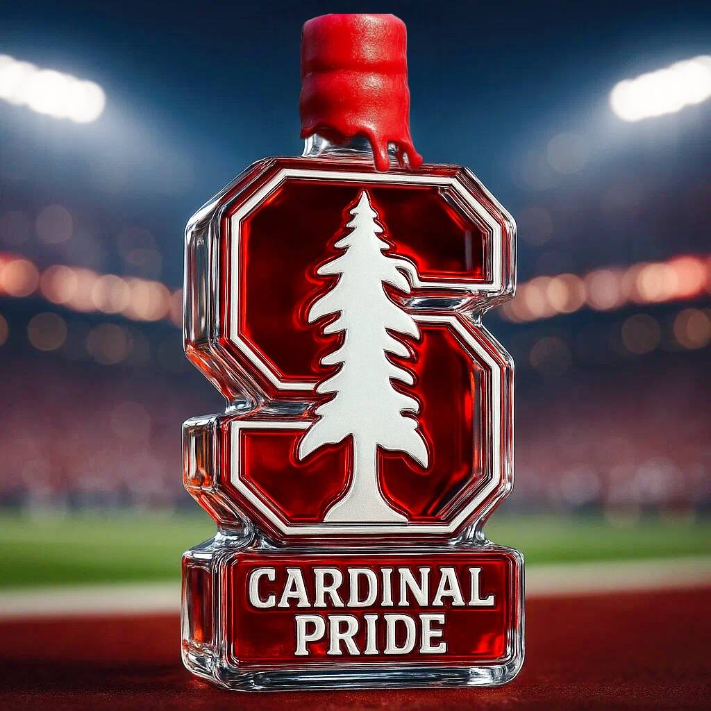 Stanford Cardinal Whiskey Bottle