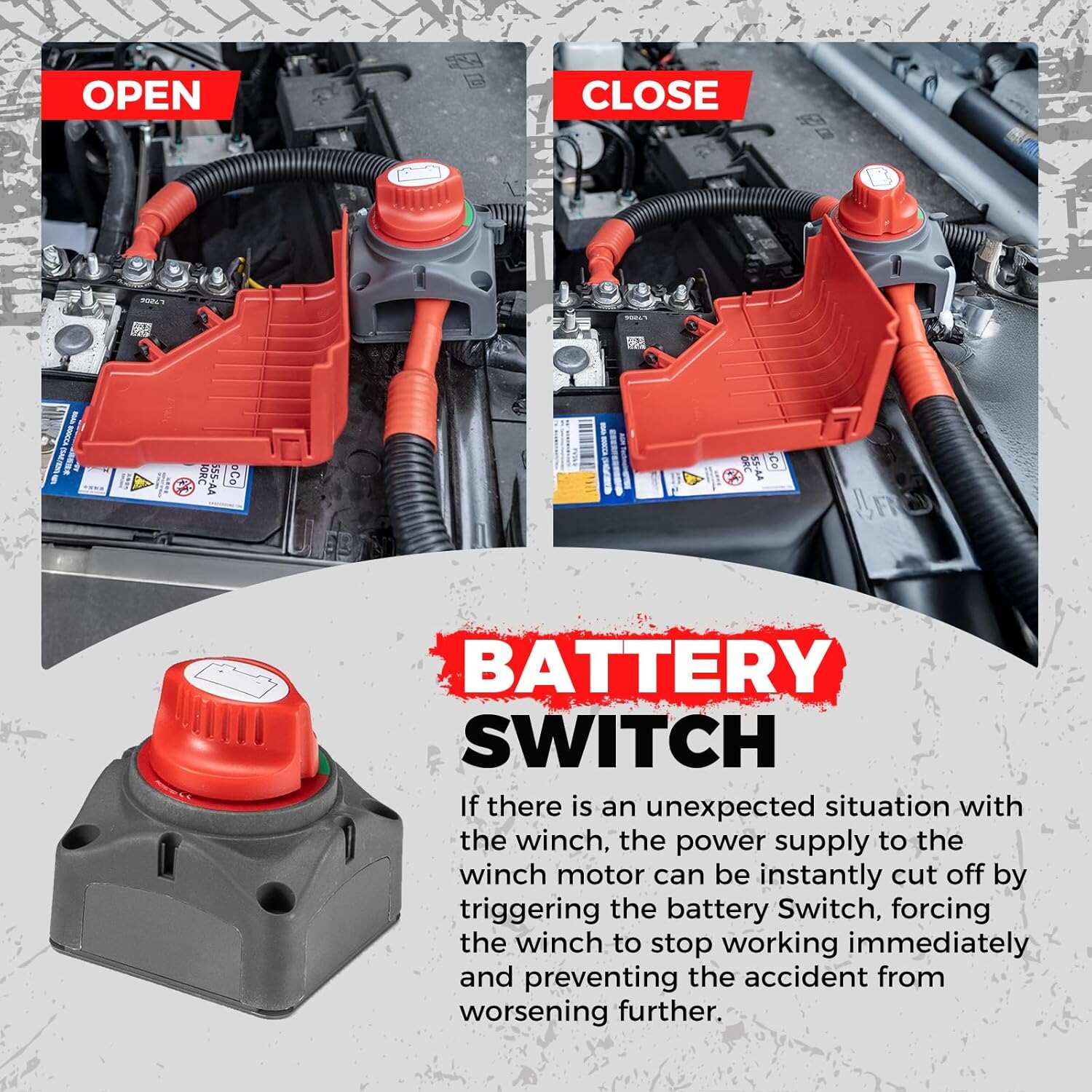 WINCH 13500lb Synthetic Rope Winch 12V Waterproof Electric Winch,2 in 1 Wireless Remote Control, for SUV, Truck & Trailer - TANK Series