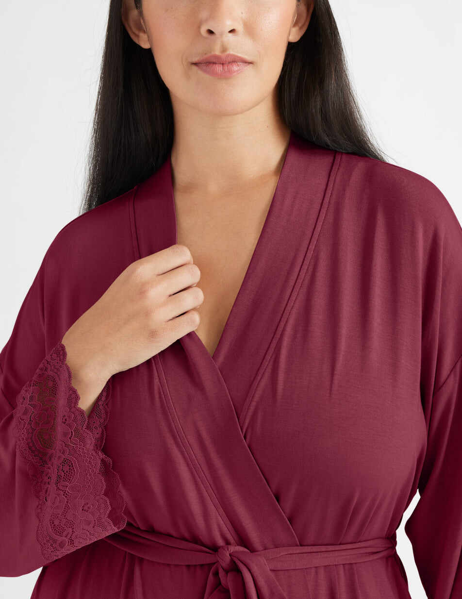 Lace Trim Robe