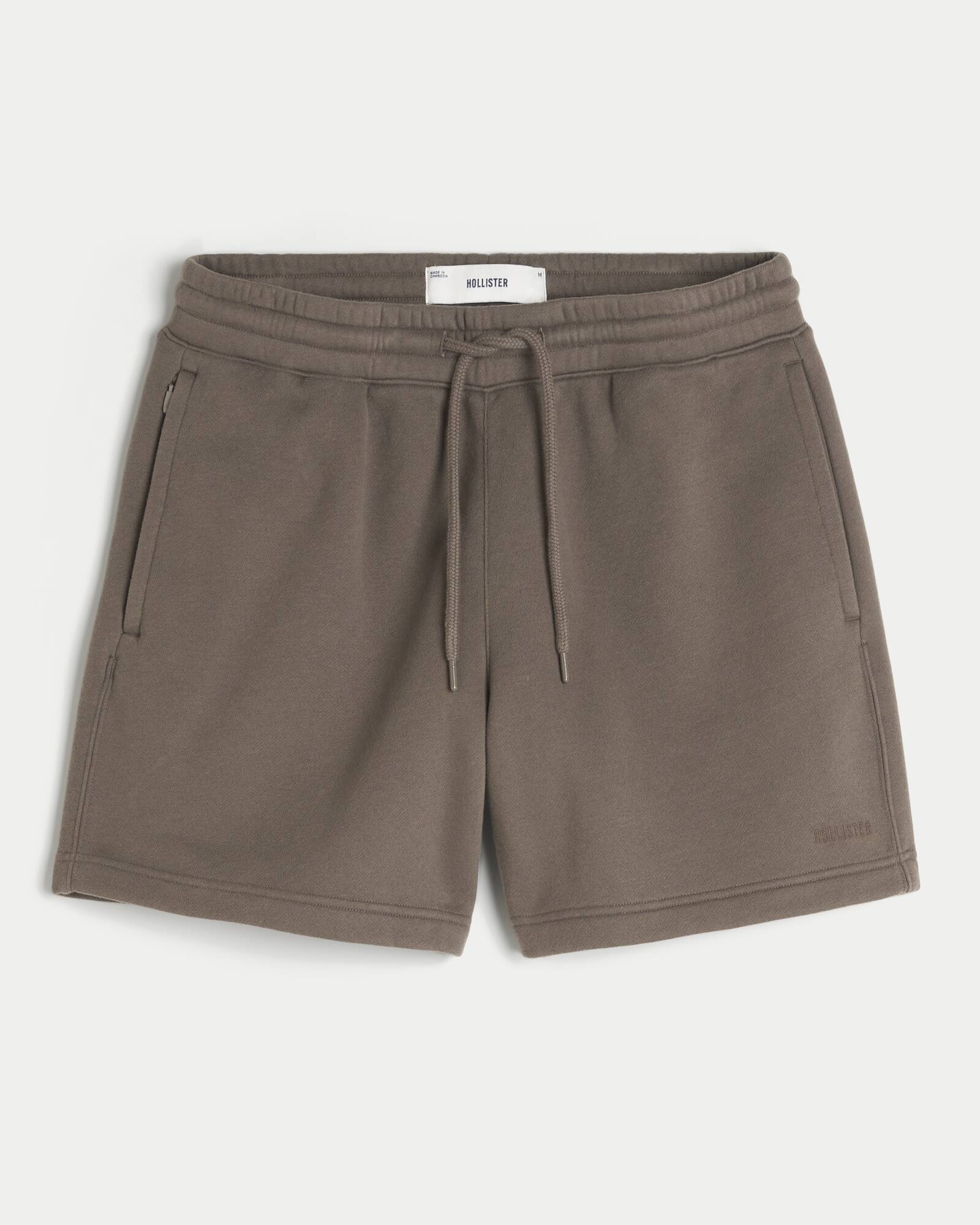 Mid-Thigh Camo Loose Fleece Shorts