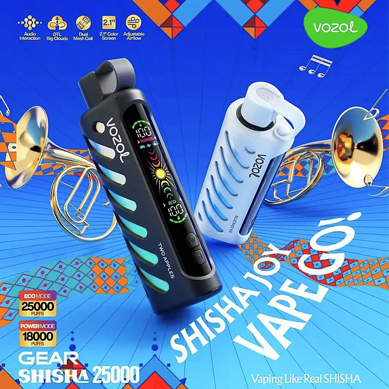 Vozol Gear Shisha 25K Puffs Disposable Vape|Dual Power Mode with Adjustable Airflow