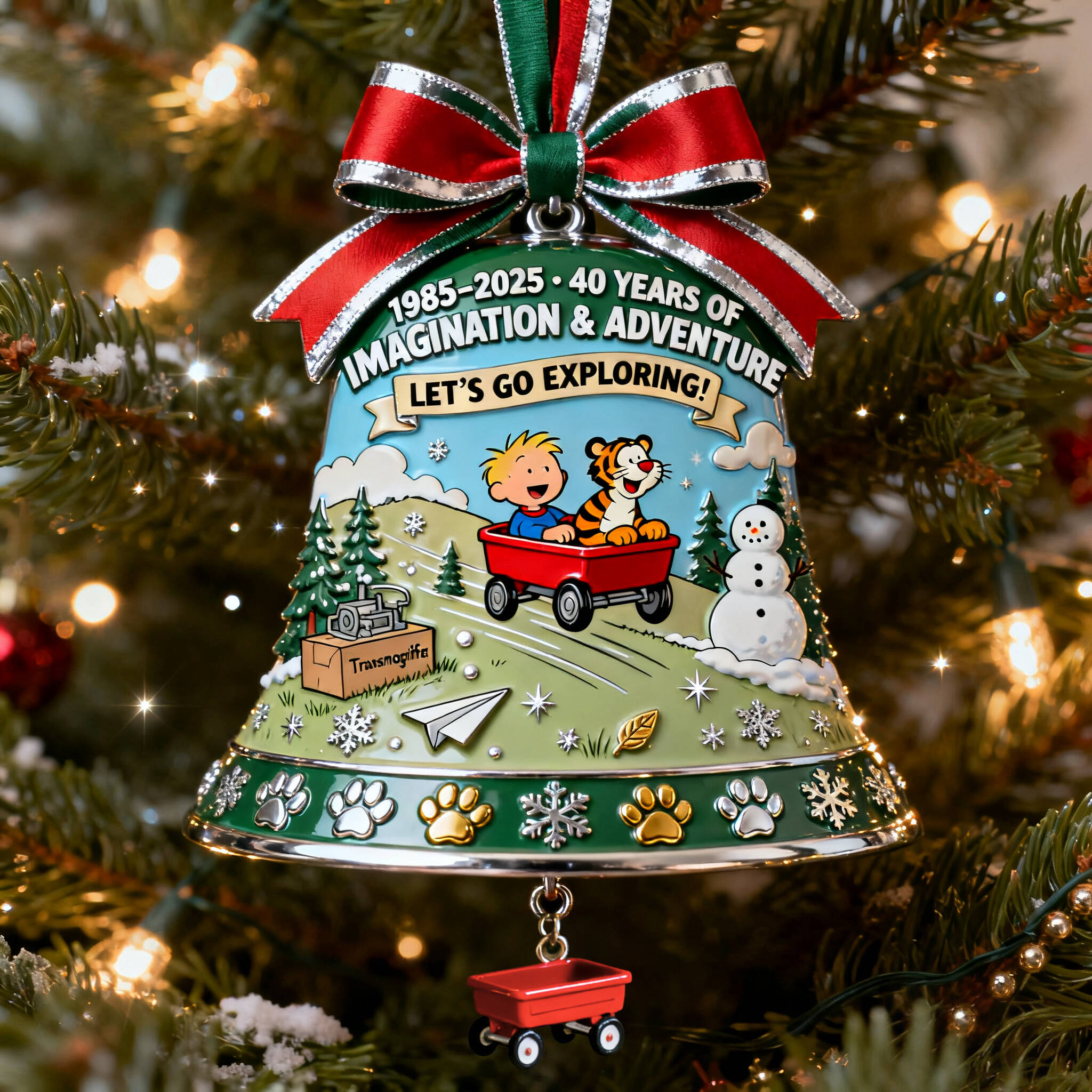 Calvin & Hobbes 40th Anniversary Bell Ornament