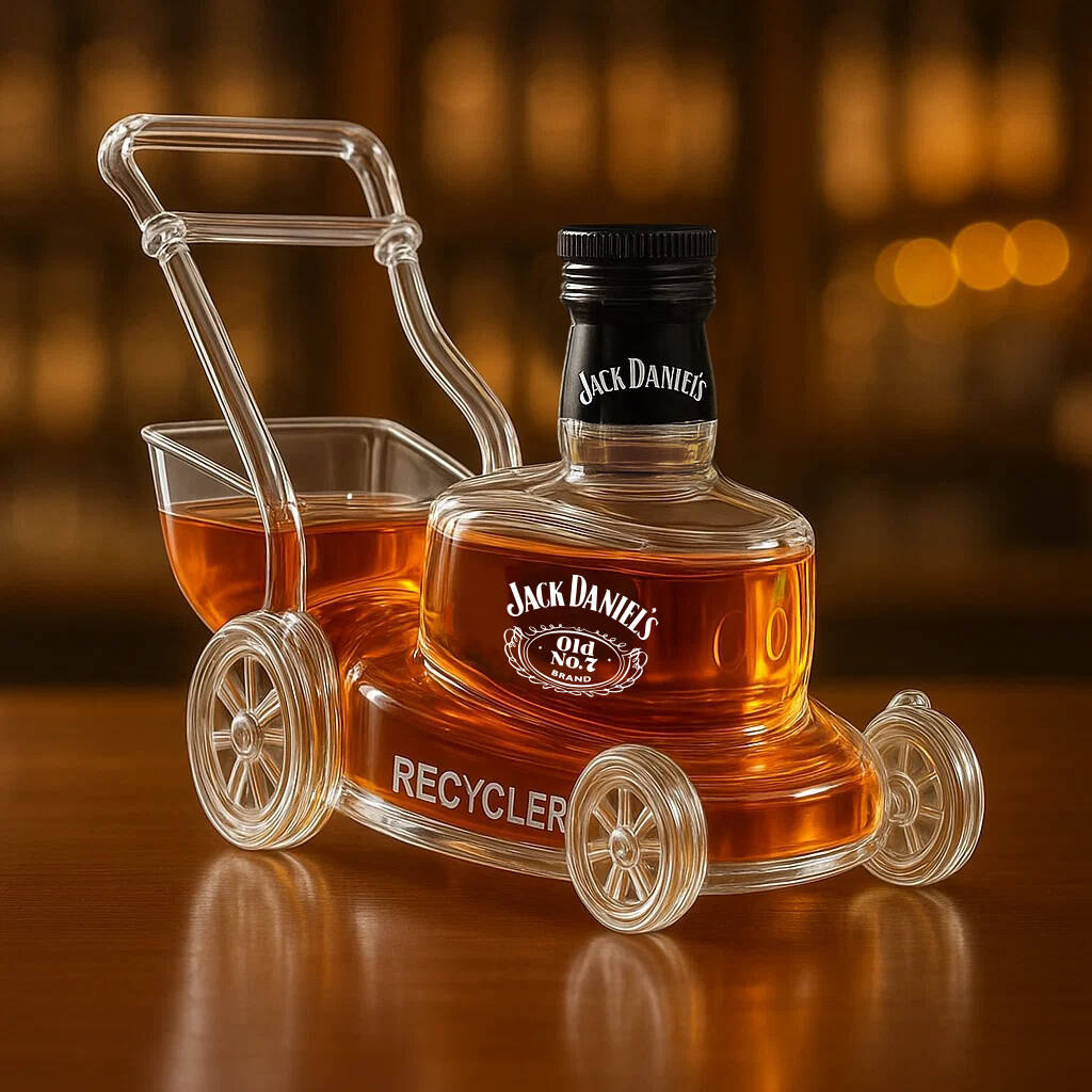 Lawnmower Whiskey Bottle