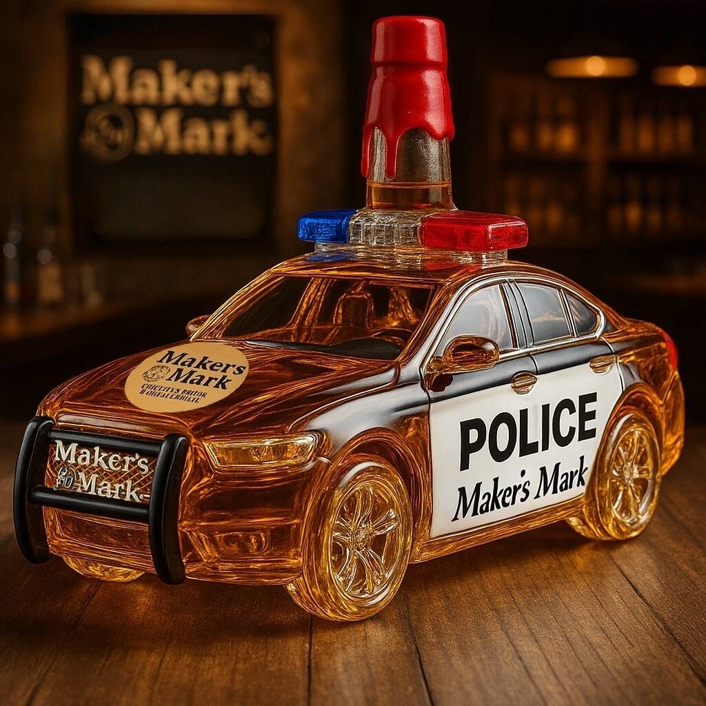 Police Car Whiskey Bottle