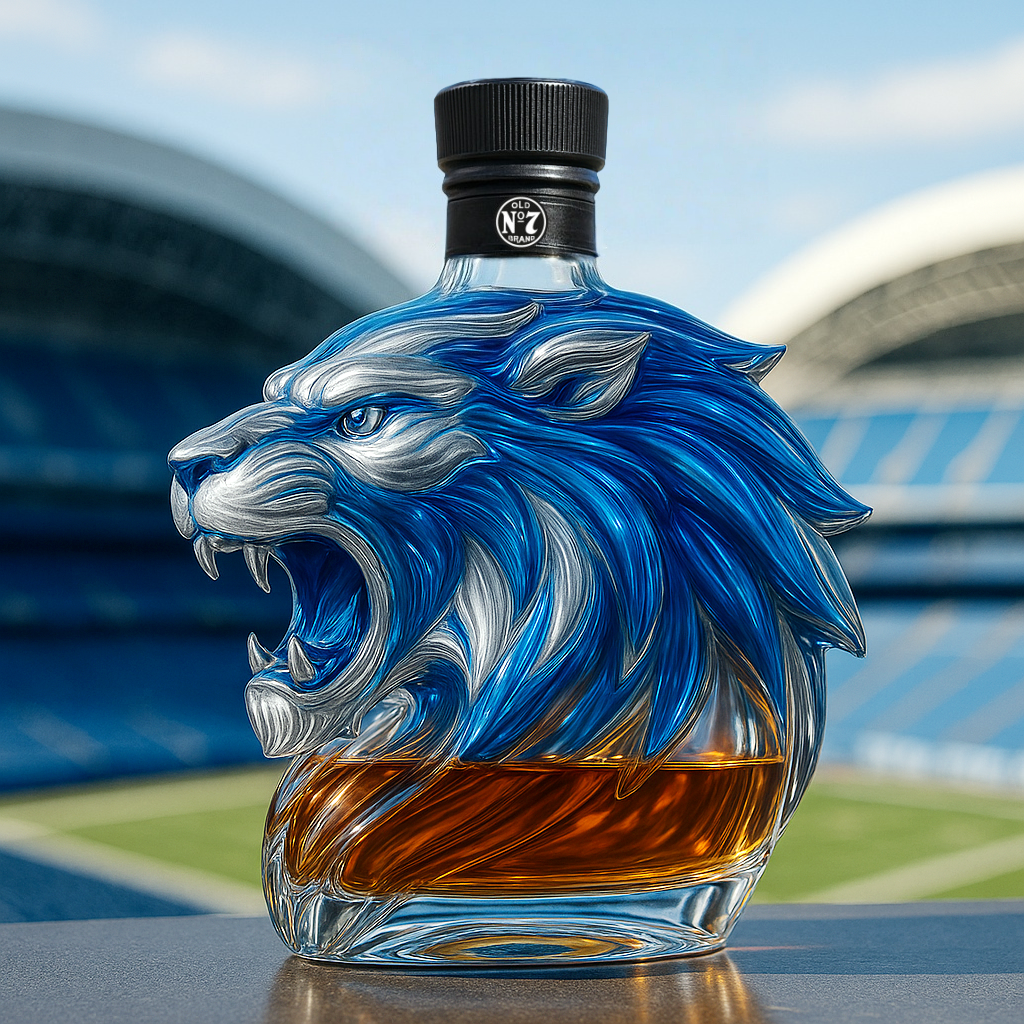 Detroit Lions Limited Edition Whiskey Bottle