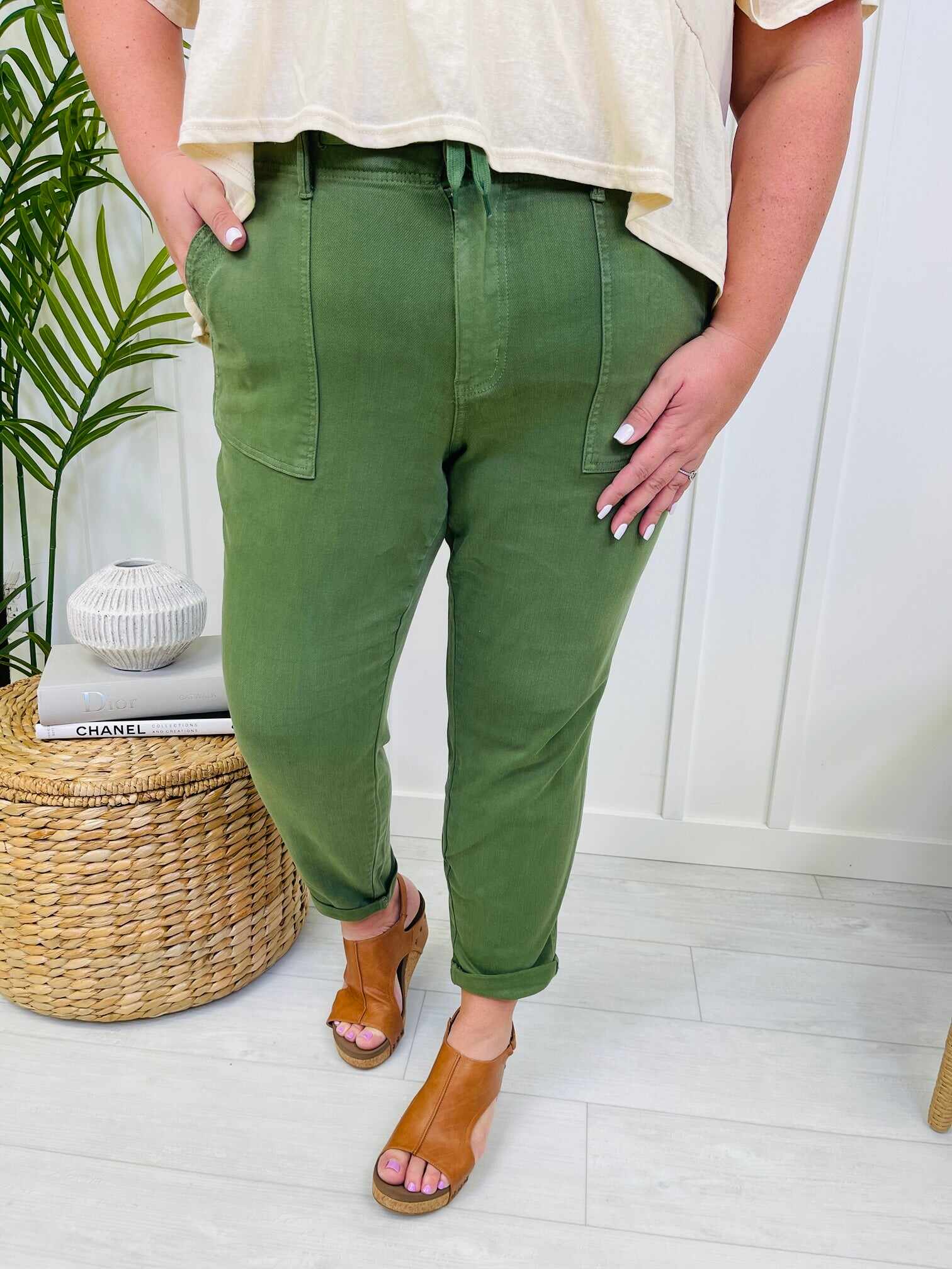 REG/CURVY Olive You Denim Jogger