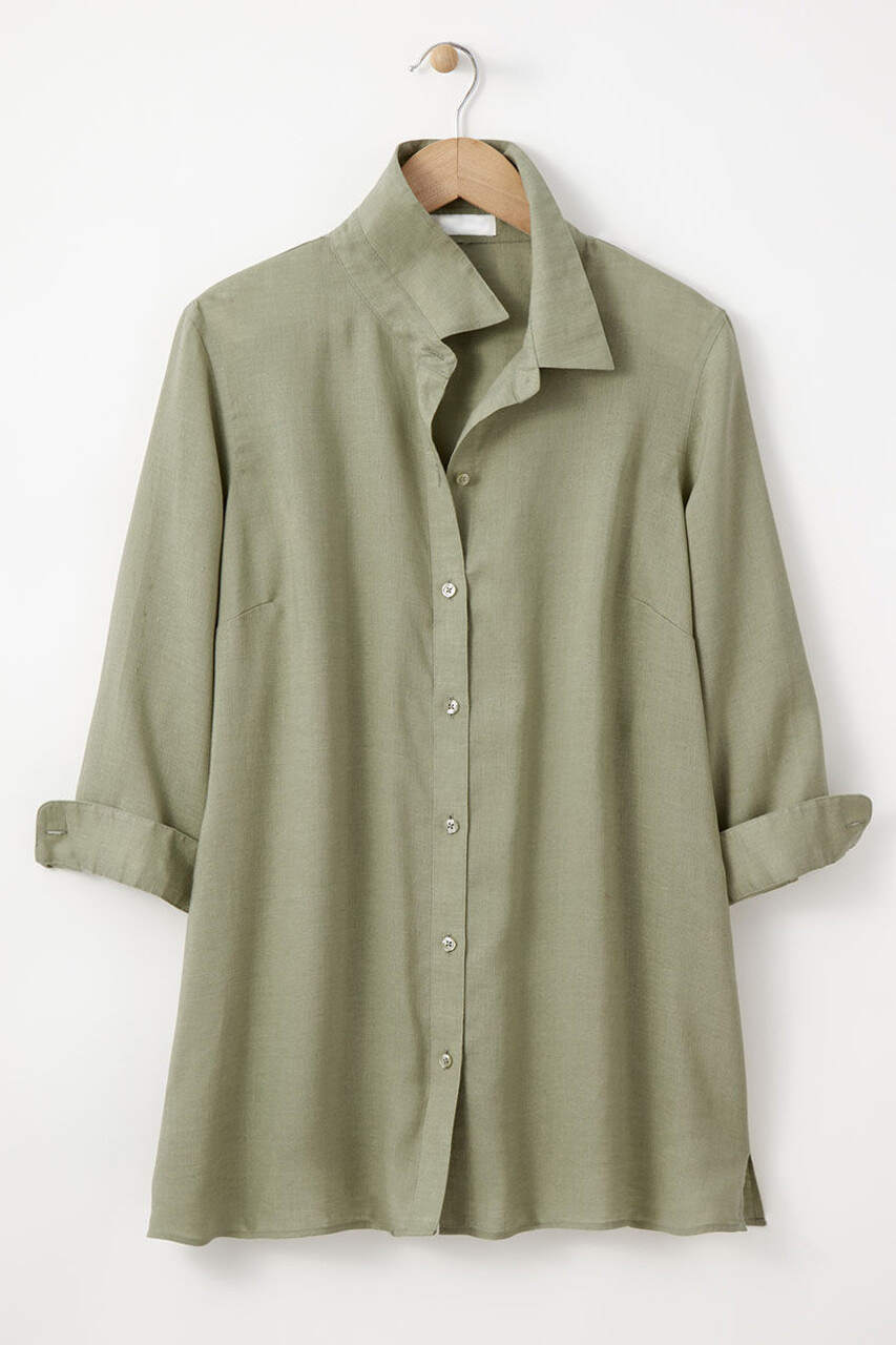 Easy-Care Linen Big Shirt