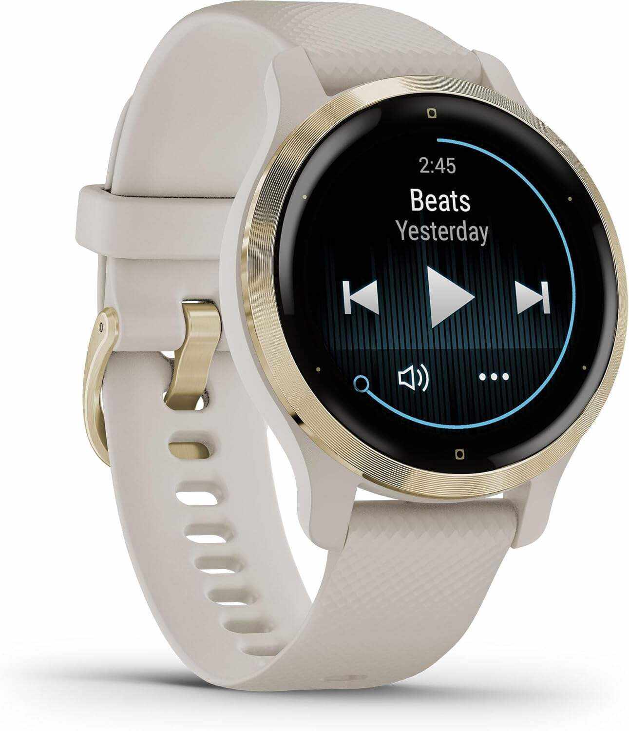 Garmin Venu 2, GPS Smartwatch with Advanced Health Monitoring and Fitness Features, Slate Bezel with Black Case and Silicone Band , 27.9 mm