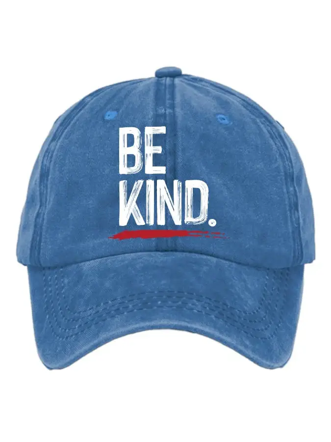 Retro Be Kind Print Baseball Cap