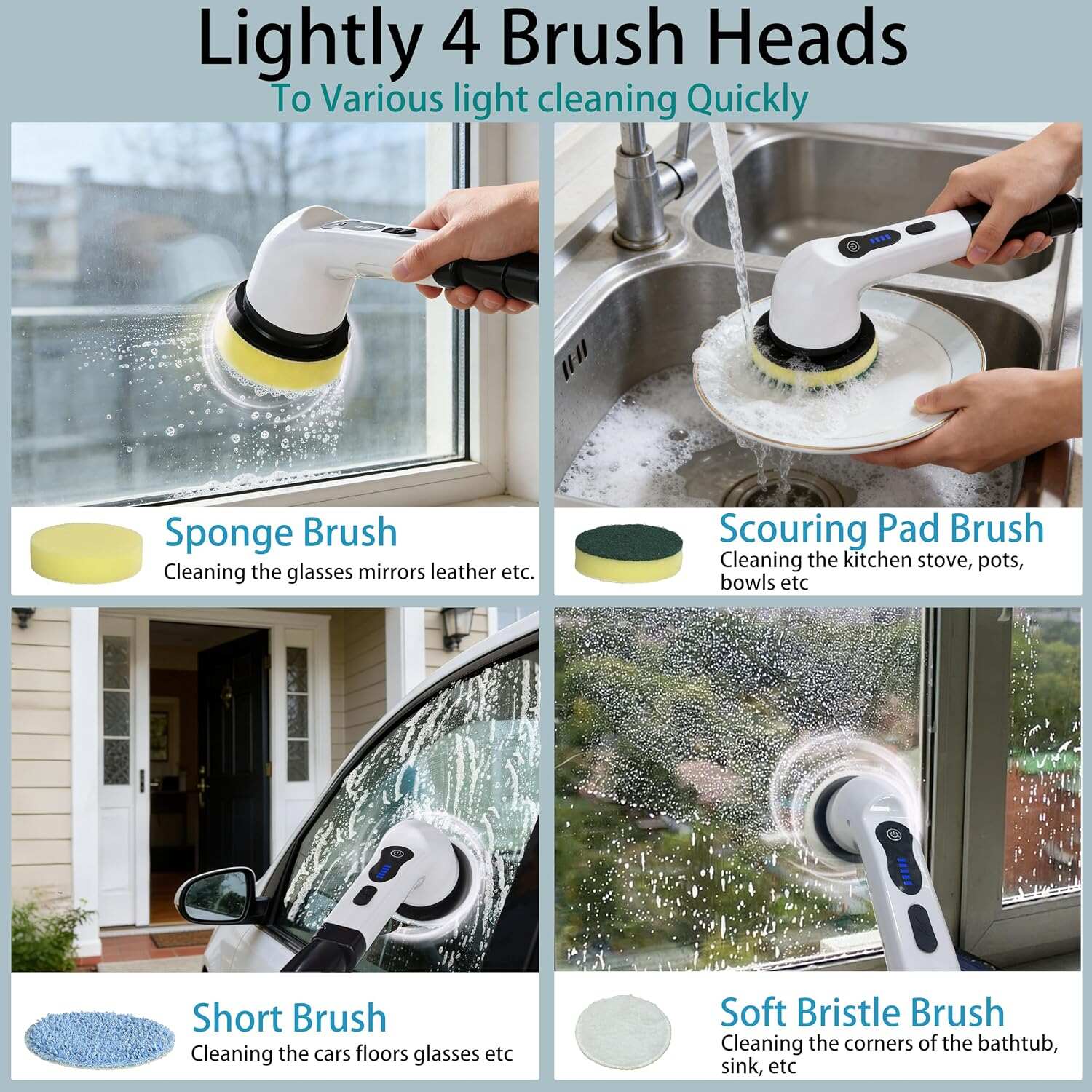 Electric Spin Scrubber Shower Cleaner Brush