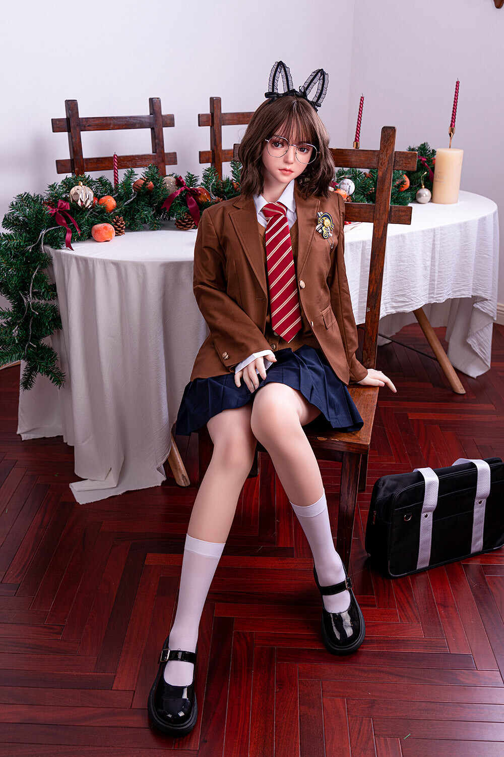 Euphemia 5ft34/ 163cm #66 Head Full Silicone Japanese Uniform Realistic Sex Doll