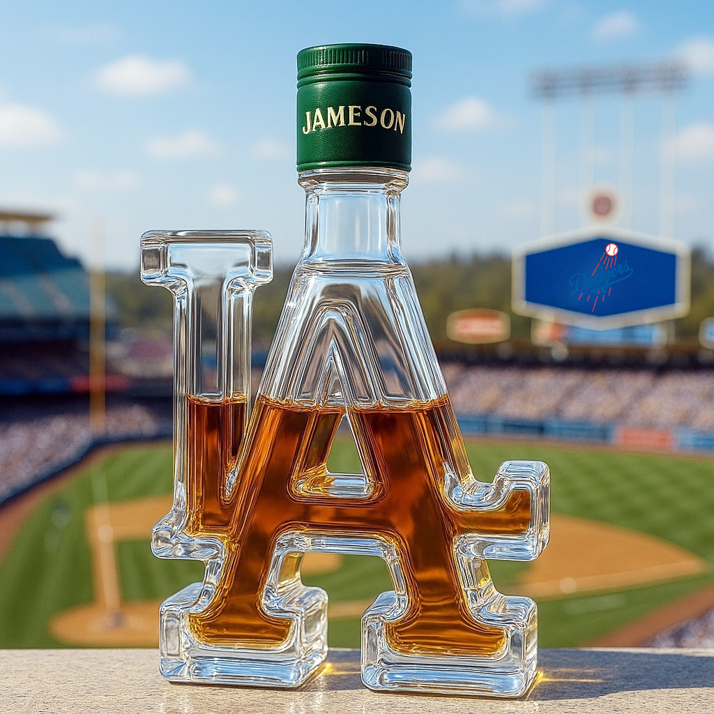 Los Angeles Dodgers Whiskey Bottle