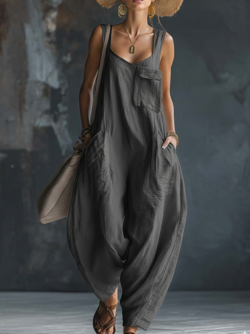 🔥Summer Arrivals🌟Cozy Loose-fitting Wide-leg Jumpsuit