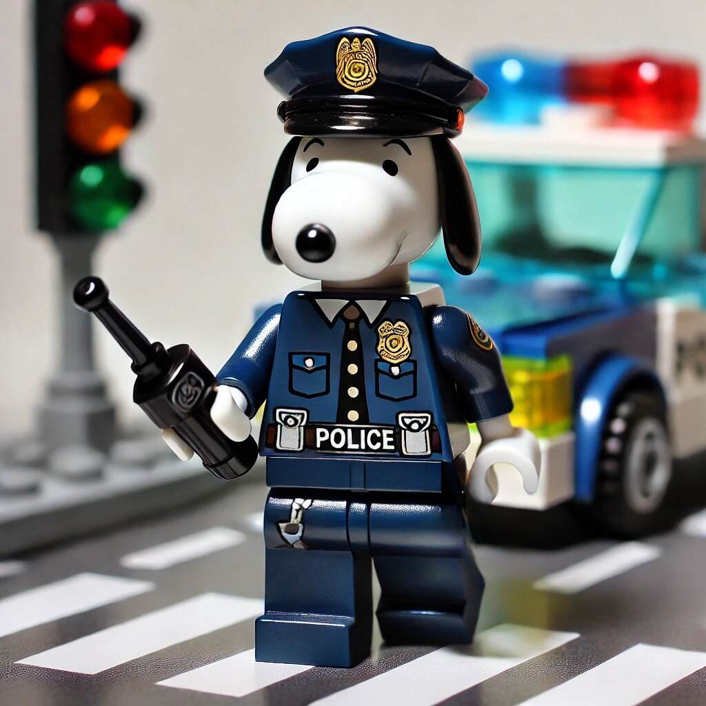 Snoopy Police LEGO Minifigs