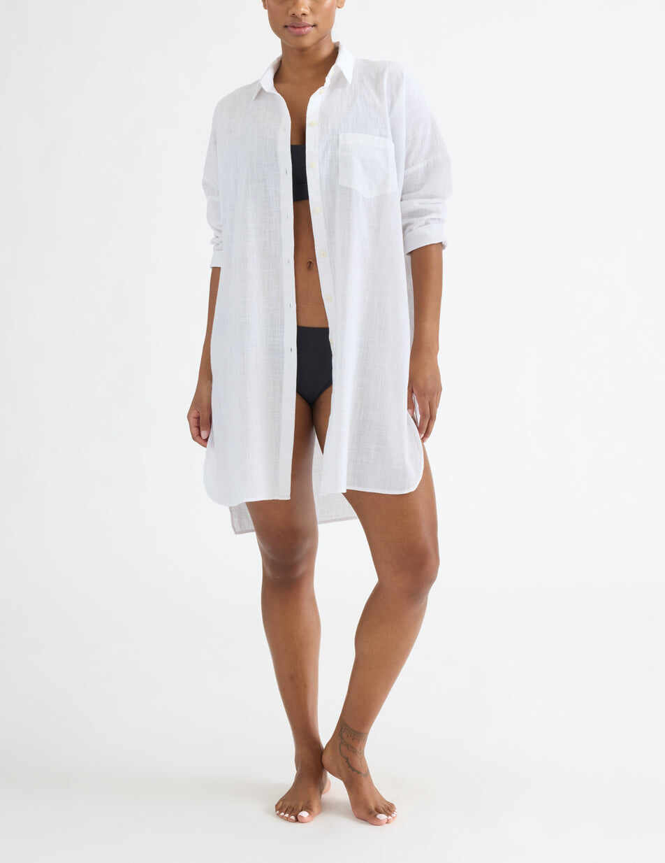Relaxed Cotton Beach Shirt